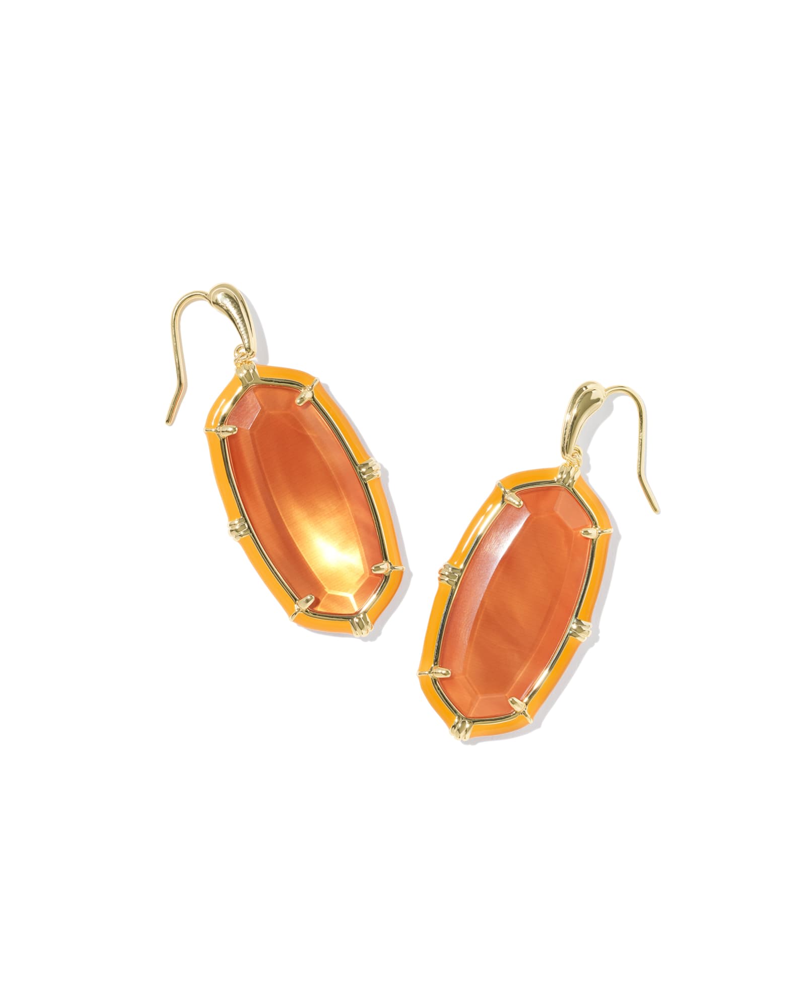Kendra Scott Elle Gold Enamel Drop Earrings | Mother Of Pearl