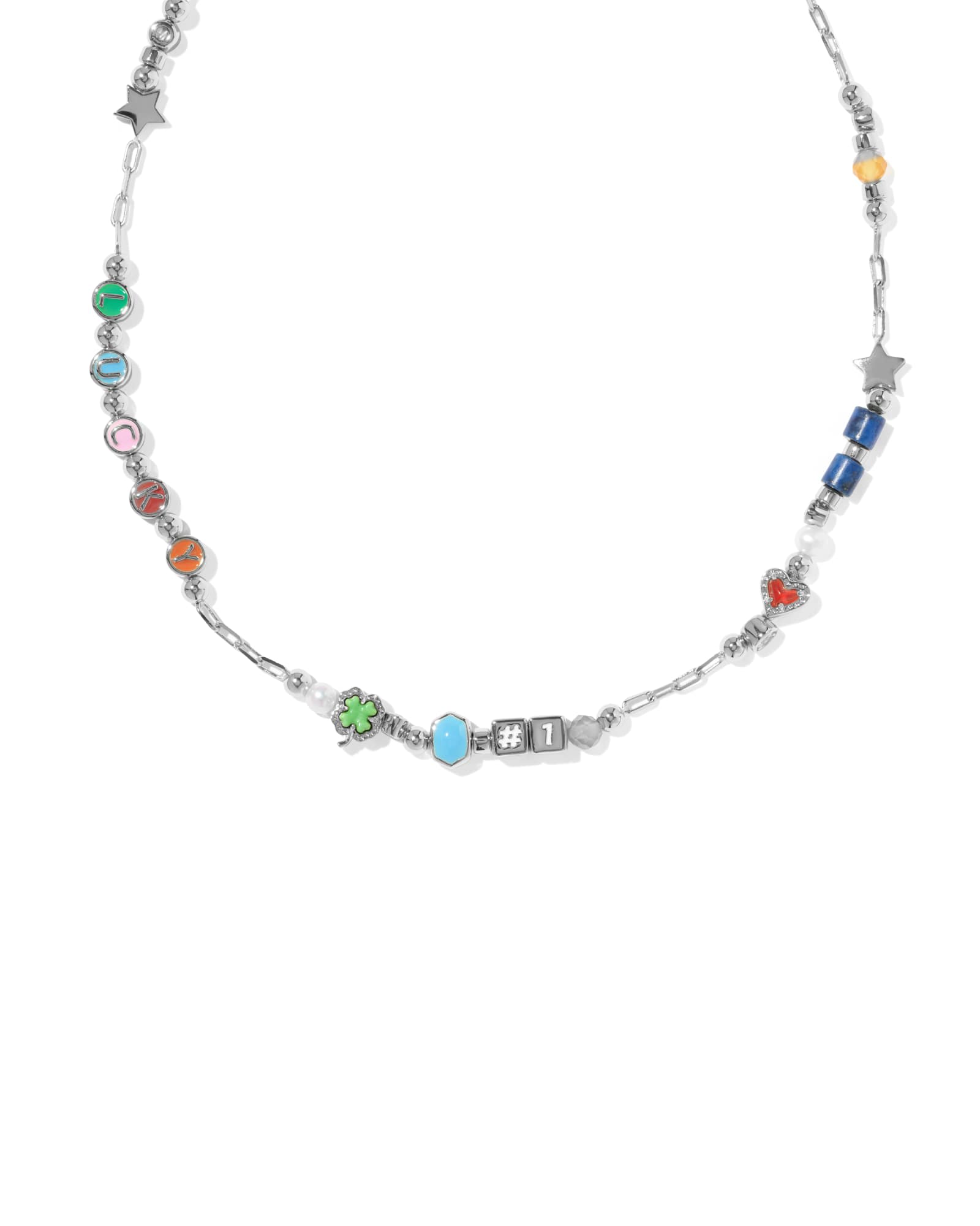 Kendra Scott Lacey Silver Strand Necklace | Mix/Metal Rhodium