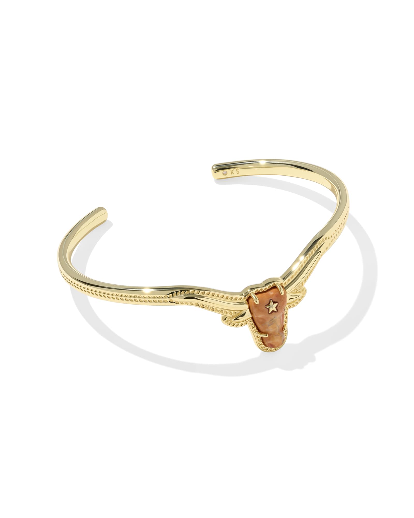 Kendra Scott Longhorn Gold Cuff Bracelet | Variegated Magnesite/Metal