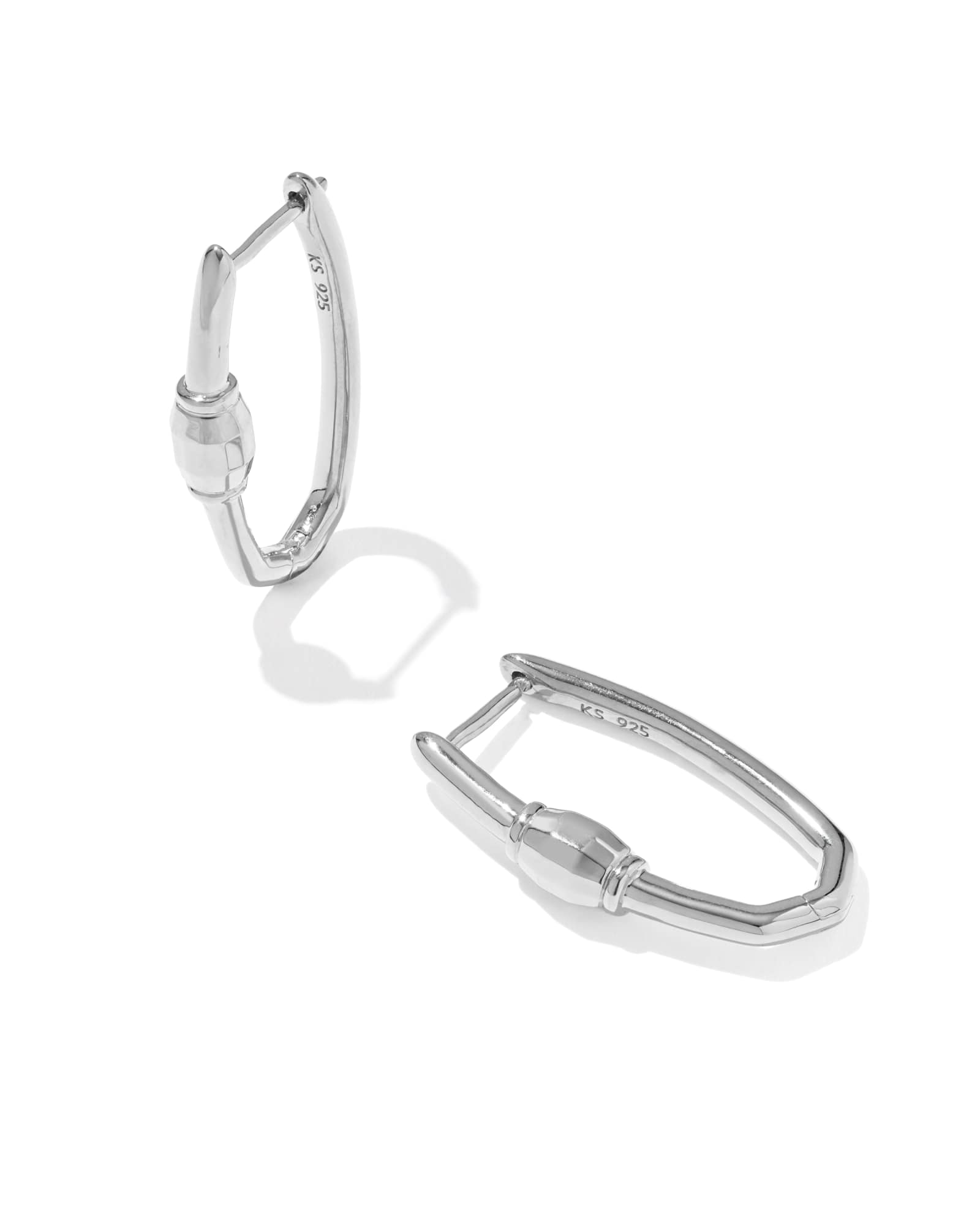 Kendra Scott Large Bristol Sterling Silver Hoop Earrings | Metal