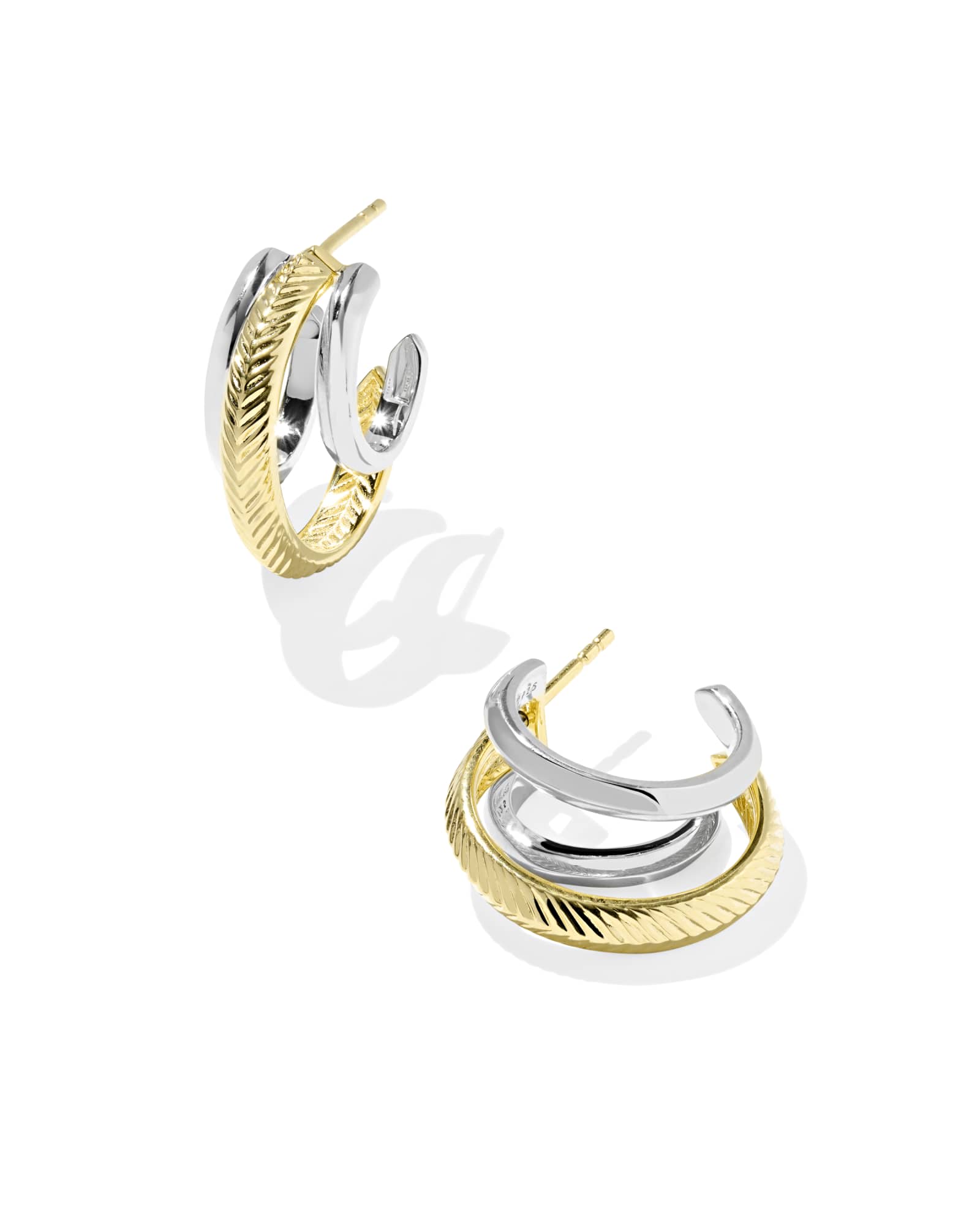 Kendra Scott Miranda Convertible Mixed Hoop Earrings | Metal