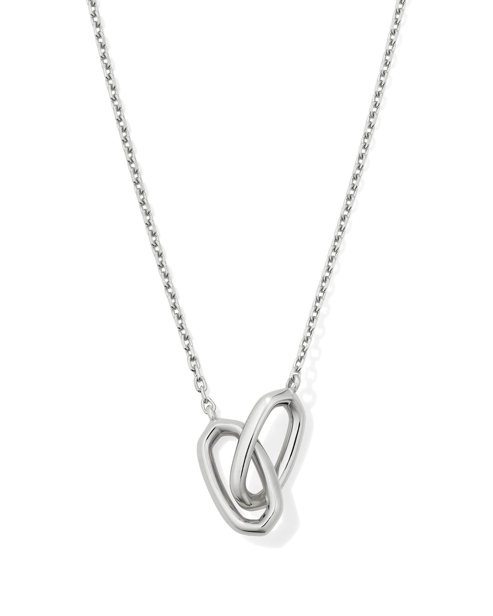 Kendra Scott Danielle Sterling Silver Interlocking Pendant Necklace | Metal