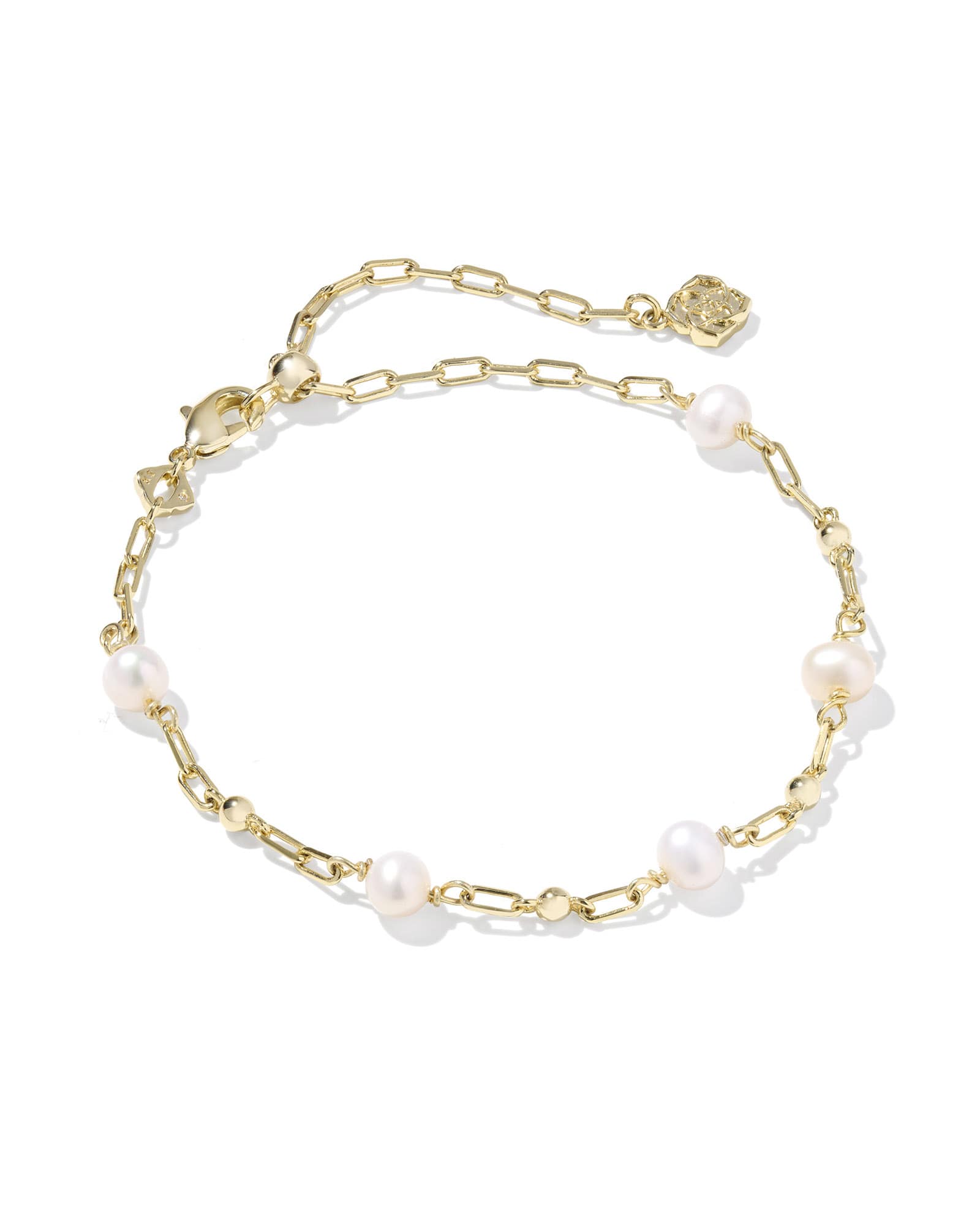 Emilie Gold Chain Bracelet in Iridescent Drusy
