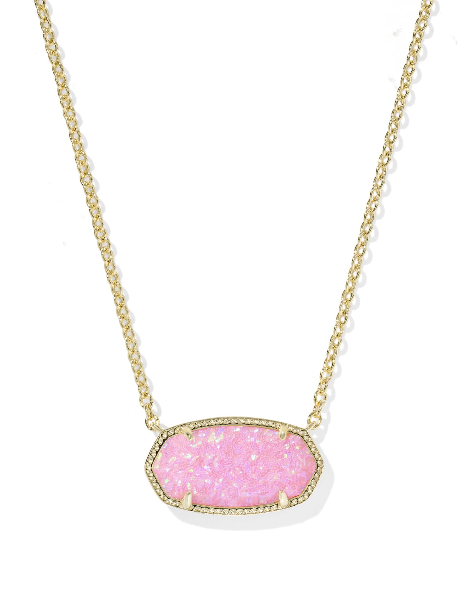 Elisa Gold Pendant Necklace in Azalea Illusion