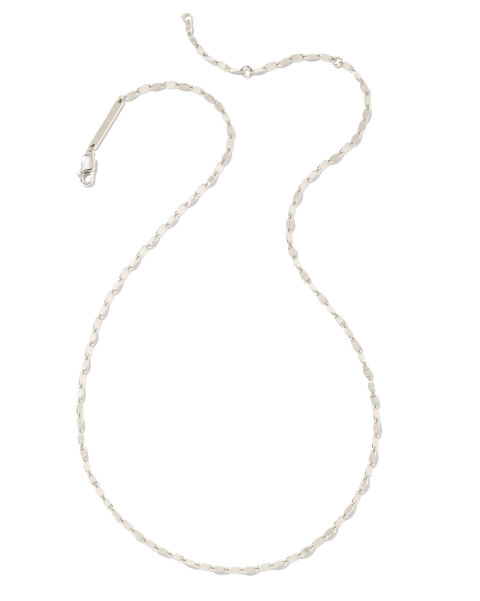 Kendra Scott Twisted Link Chain Necklace in Sterling Silver | Metal