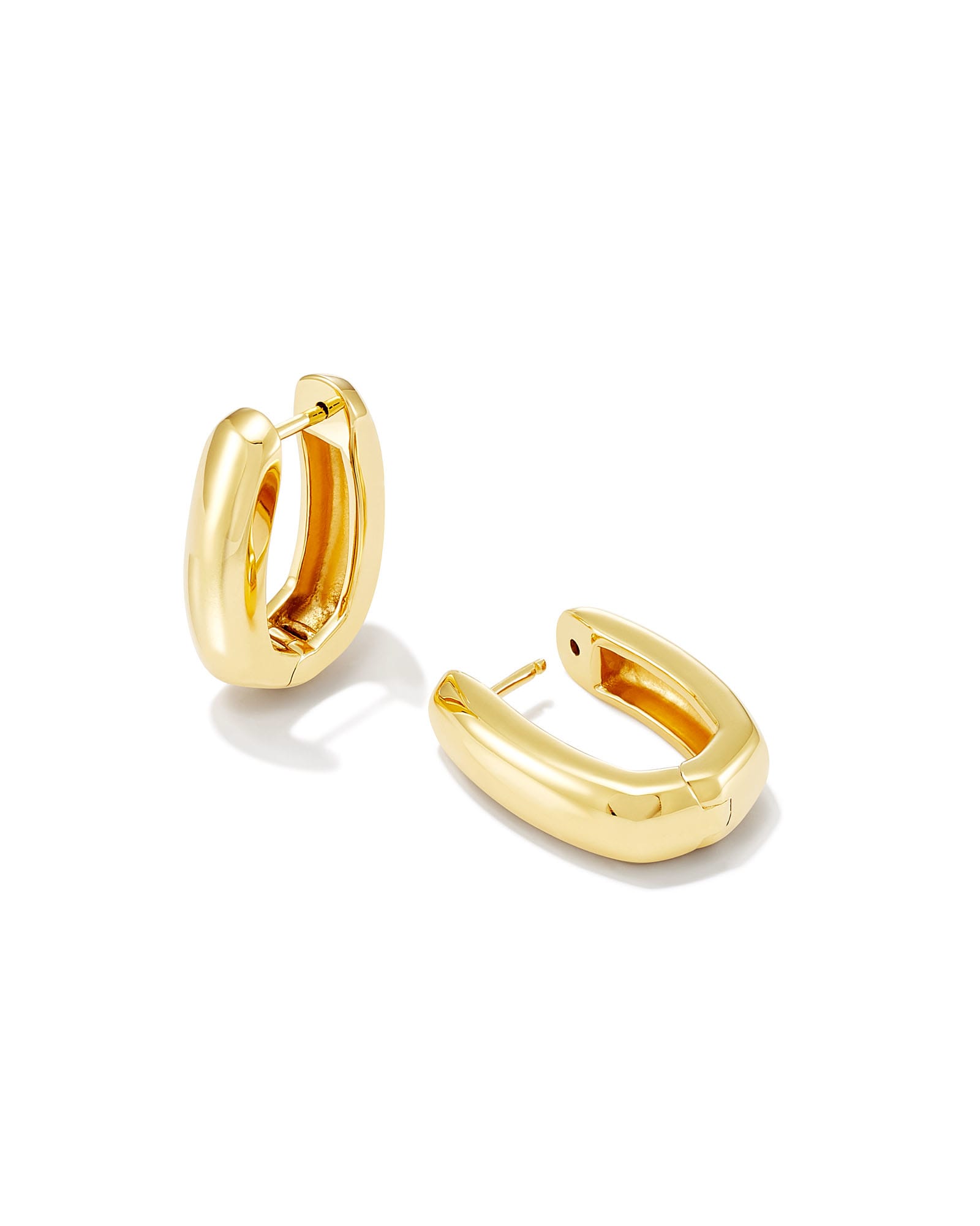 Kendra Scott Ellen Wide Huggie Earrings in 18k Gold Vermeil | Metal