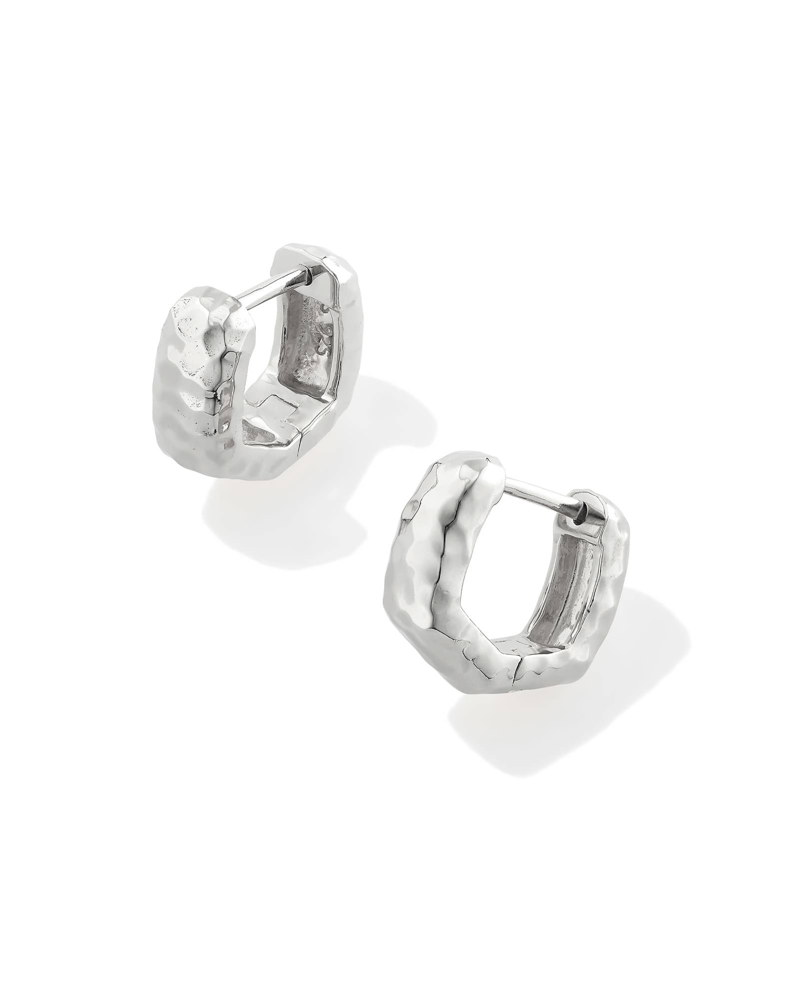 Kendra Scott Davie Sterling Silver Huggie Earrings | Metal