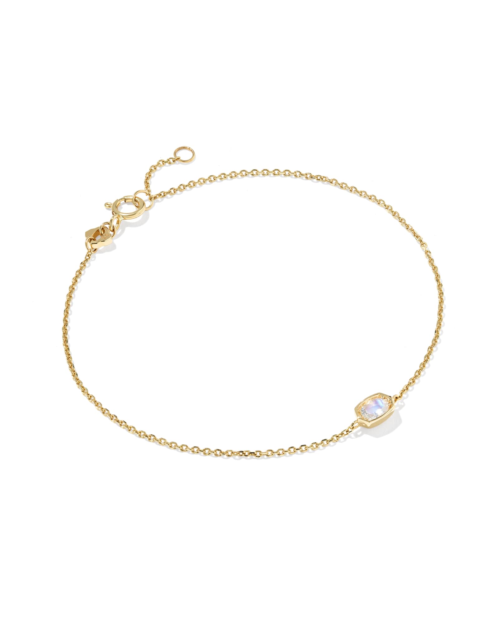 Kendra Scott Marisa 14k Yellow Gold June Oval Solitaire Bracelet | Moonstone