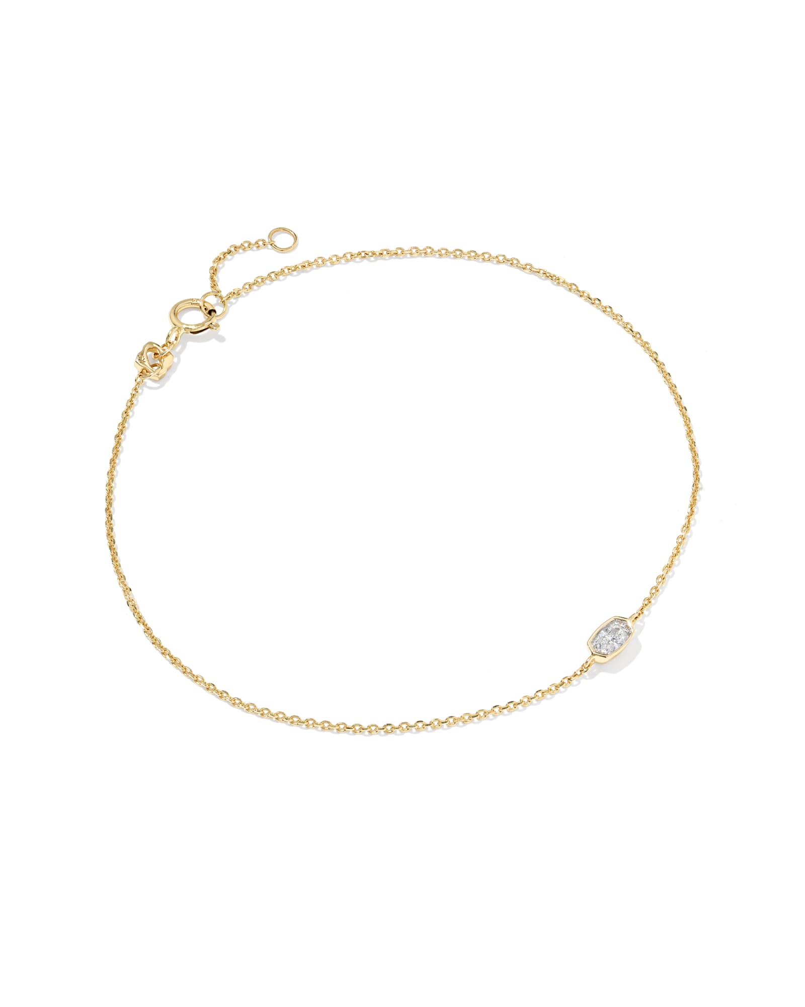 Kendra Scott 0.11 ct Marisa 14k Yellow Gold April Oval Solitaire Bracelet | Diamonds