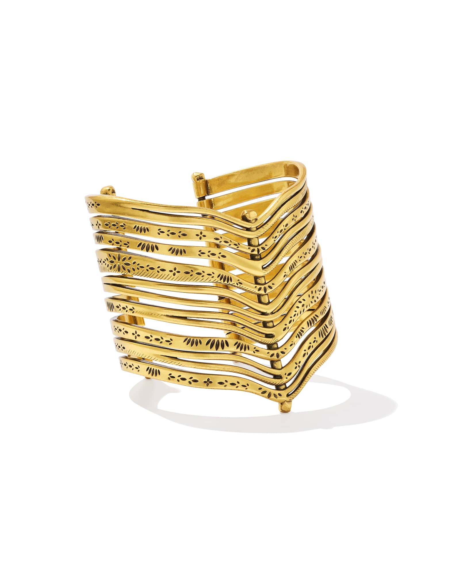 Calliope Vintage Gold Statement Cuff Bracelet