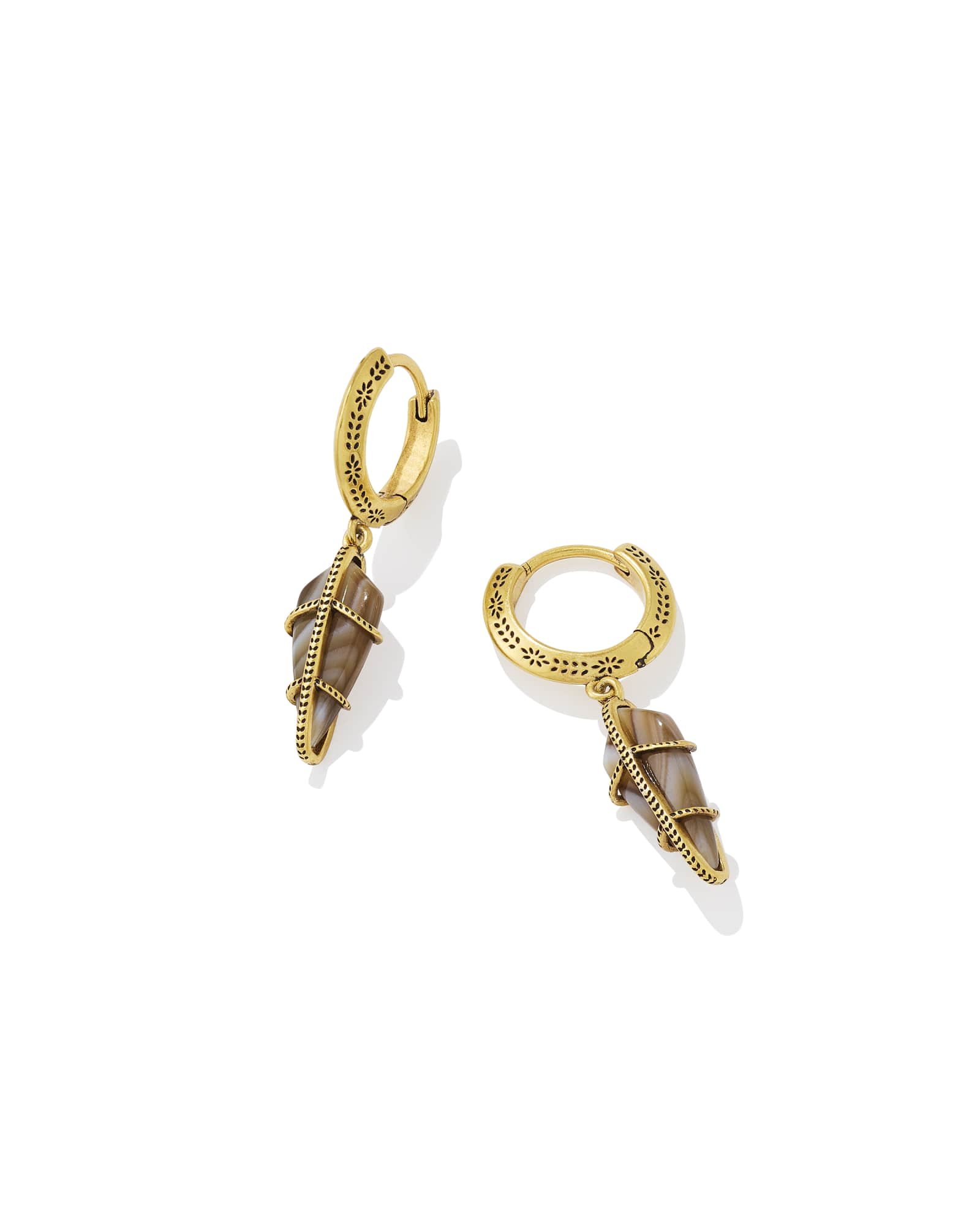Trinity Vintage Gold Huggie Earrings