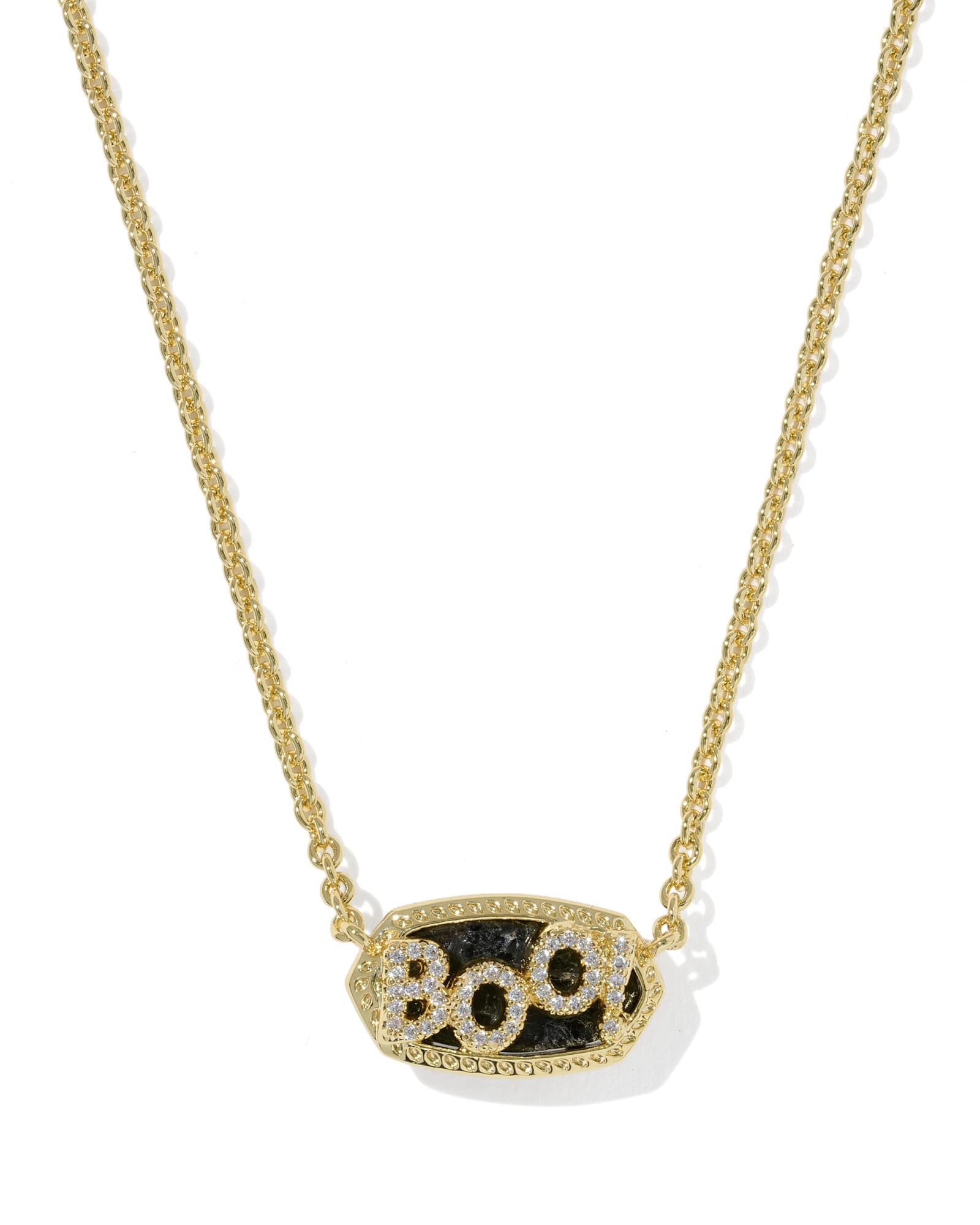 Elisa Gold Boo Short Pendant Necklace