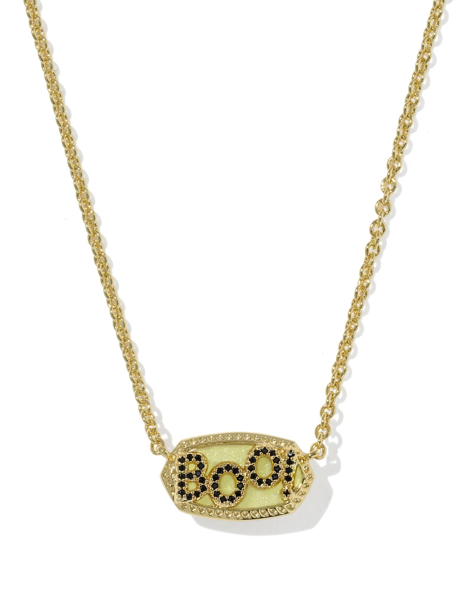 Elisa Gold Boo Short Pendant Necklace