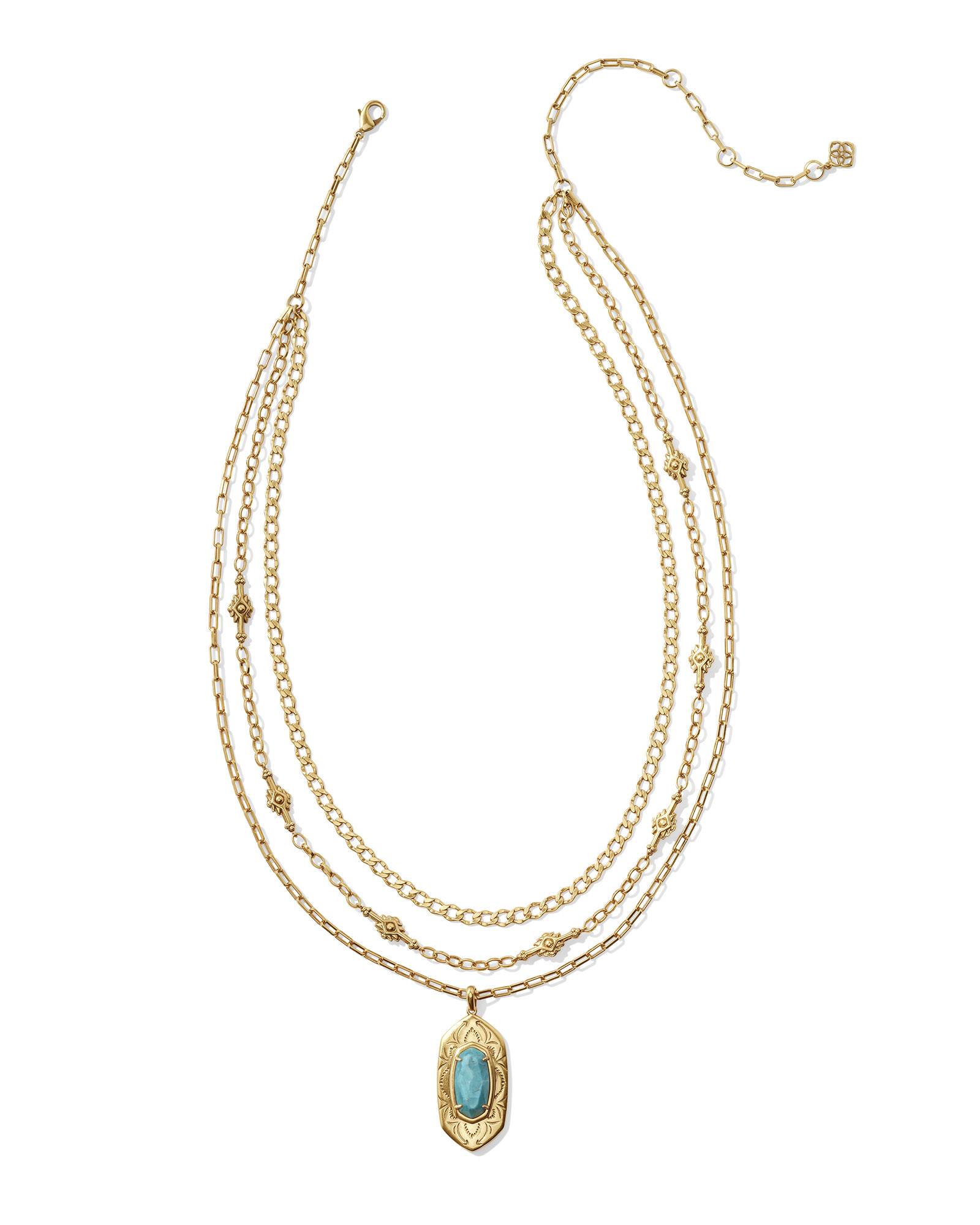 Kendra-Scott-keziah-multi-strand-necklace-vintage-gold-variegated-dark-teal-magnesite-01