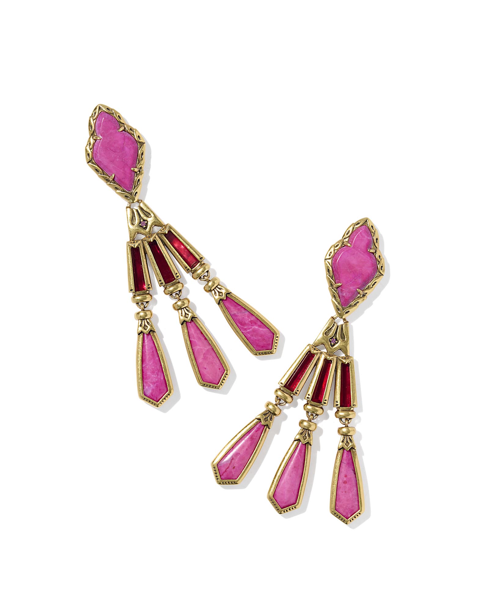 Kendra Scott Adeline Vintage Gold Statement Earrings | Mix