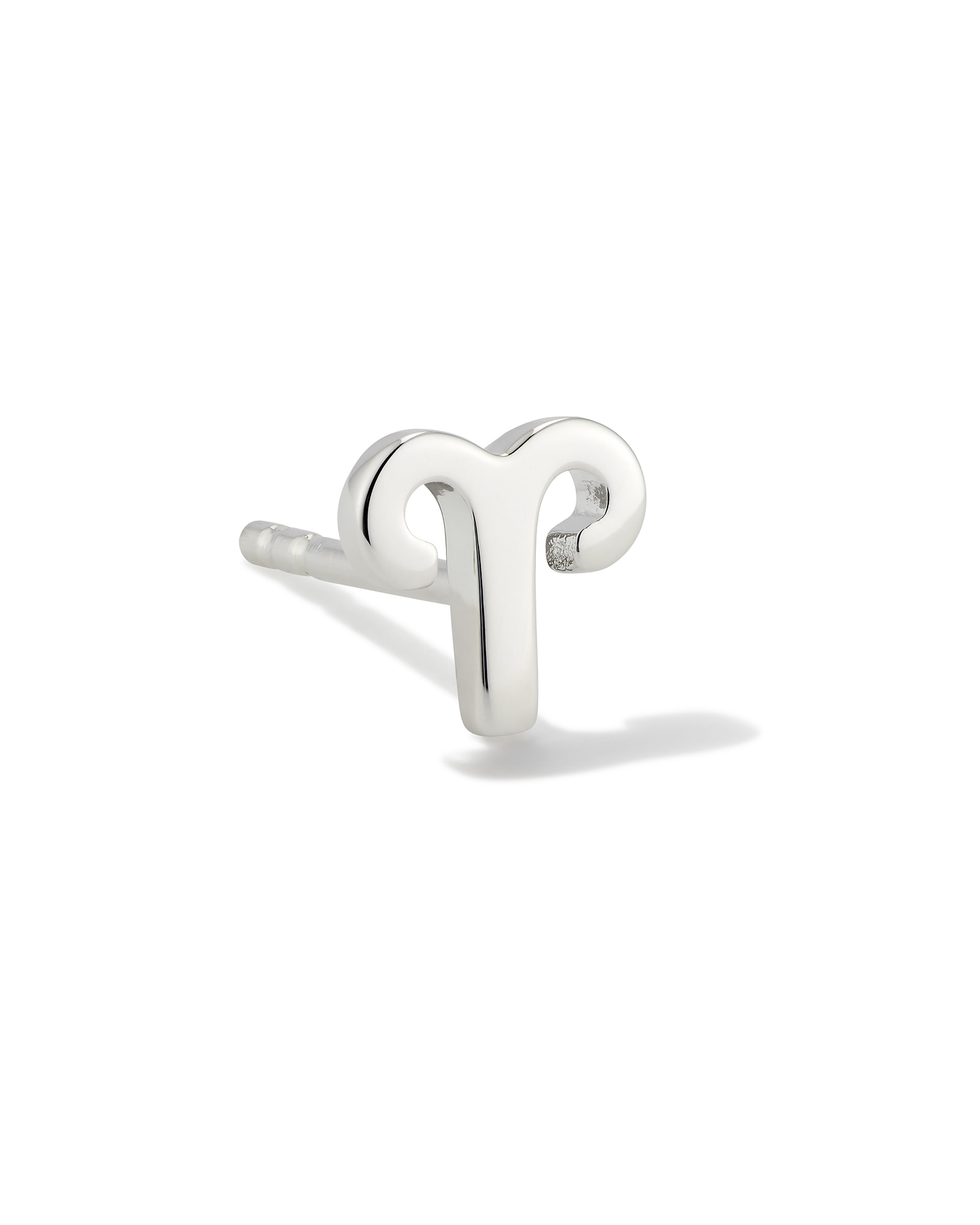 Kendra Scott Aries Single Stud Earring in Sterling Silver | Metal