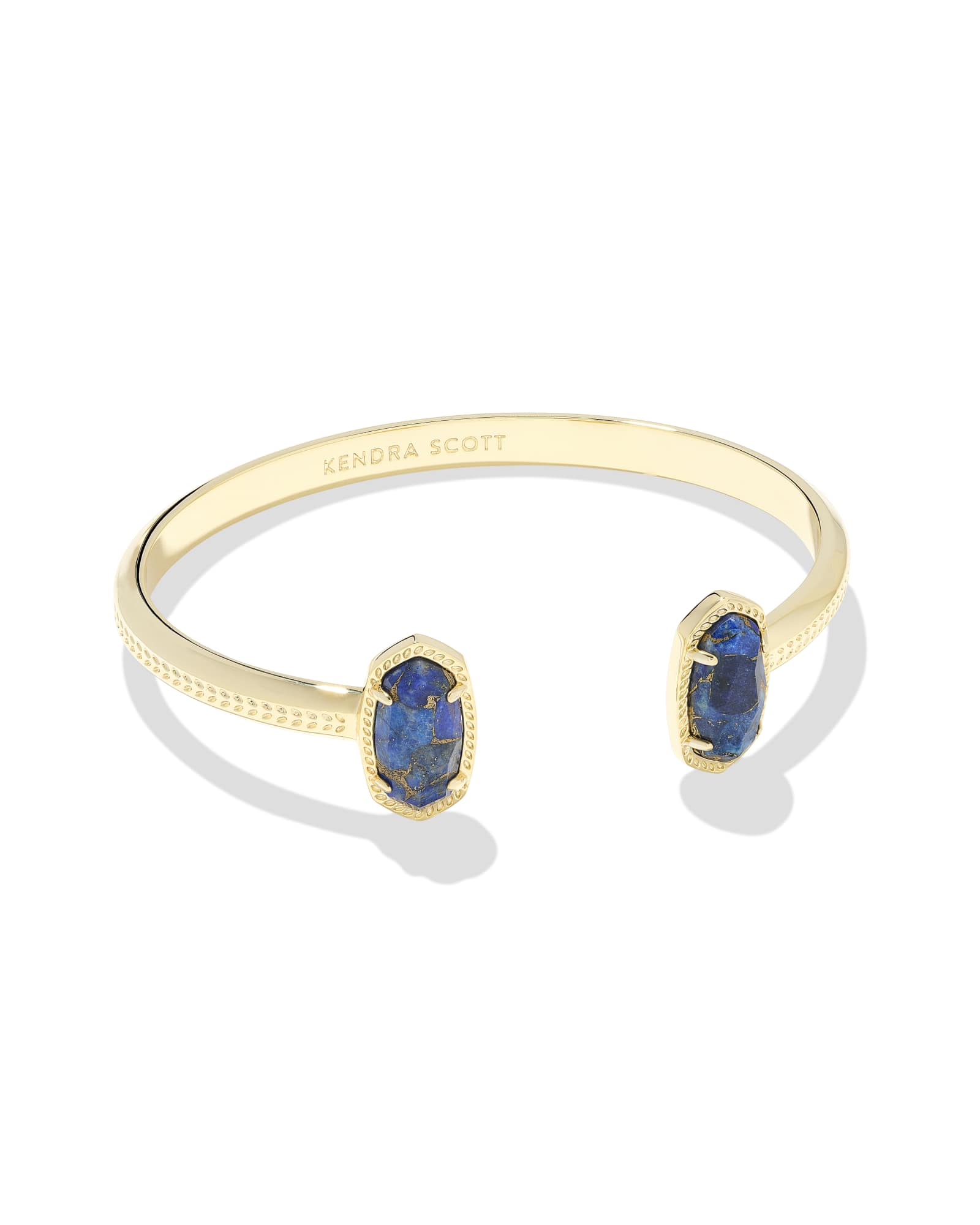 Kendra Scott Elton Gold Cuff Bracelet | Bronze Veined Lapis