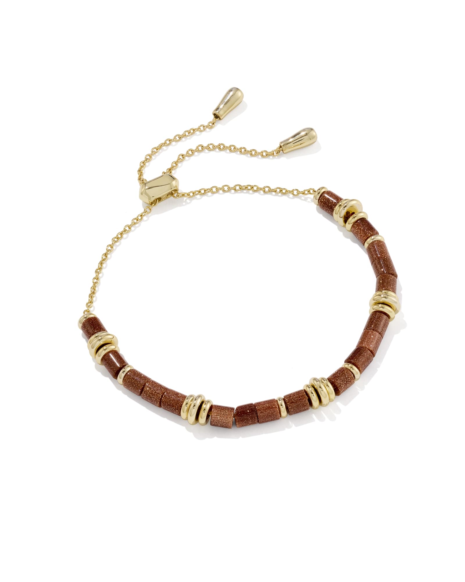 Bree Gold Beaded Delicate Chain Bracelet
