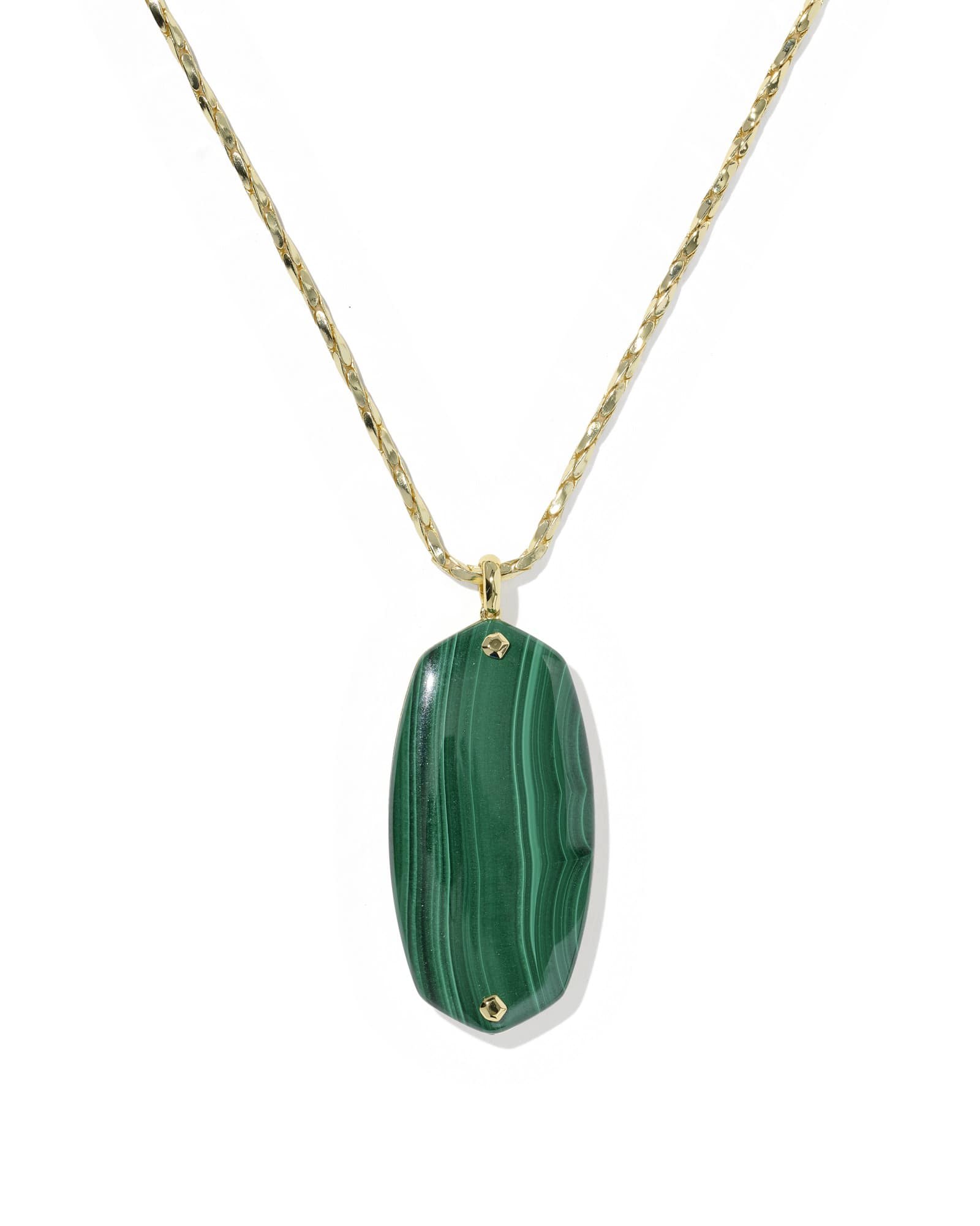 Danielle Riveted Gold Long Pendant Necklace