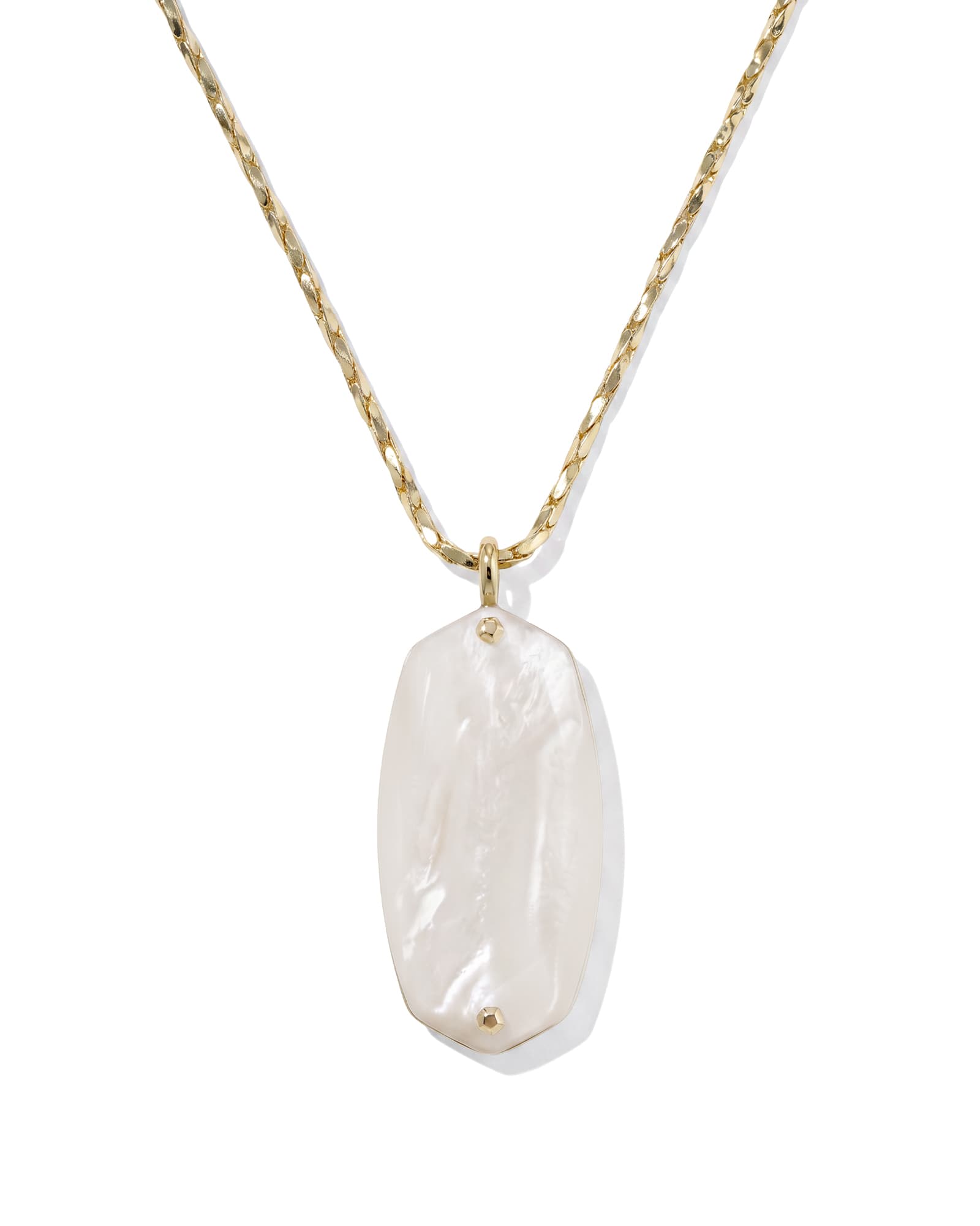 Danielle Riveted Gold Long Pendant Necklace