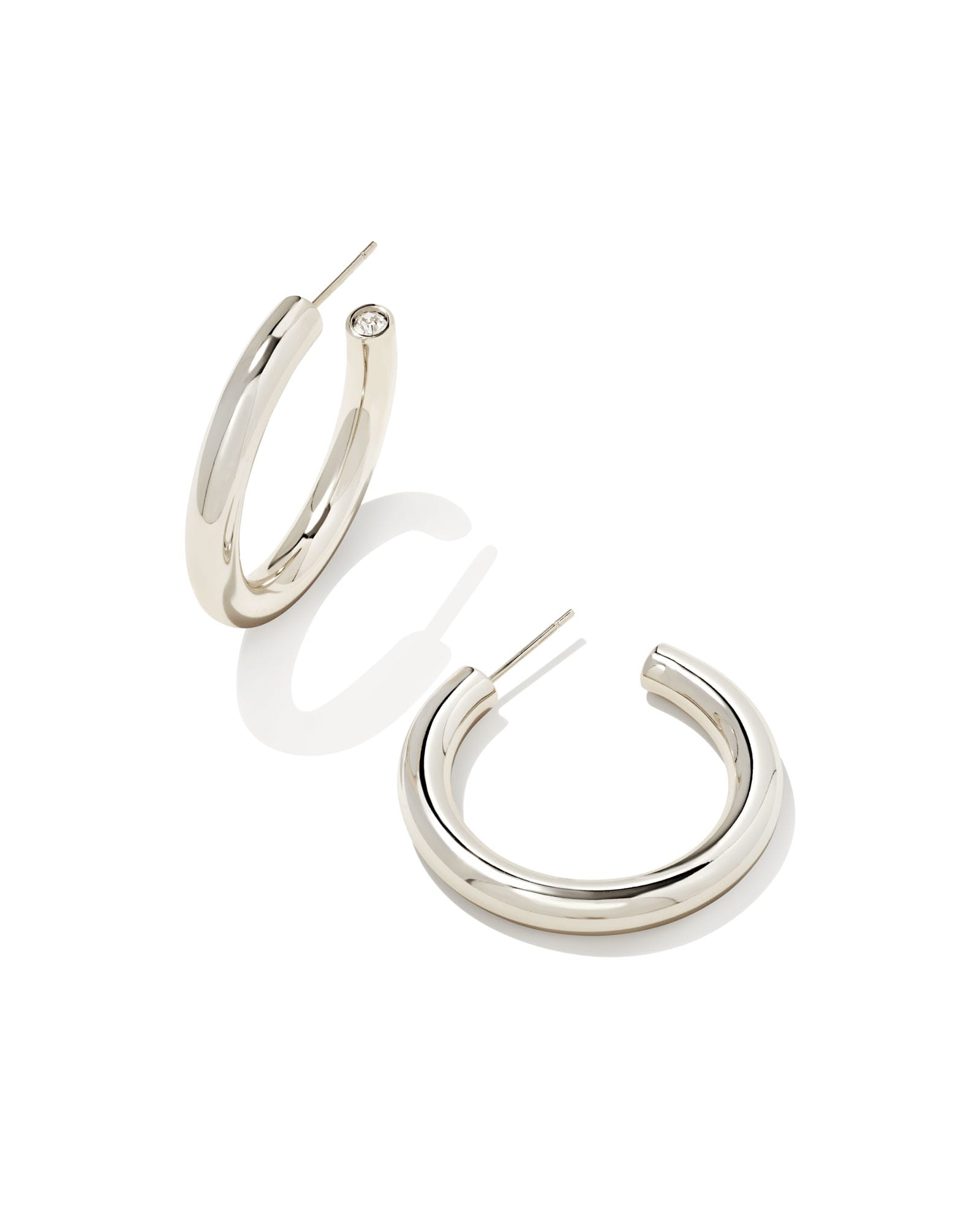 Kendra Scott Colette Hoop Earrings in Silver | Metal