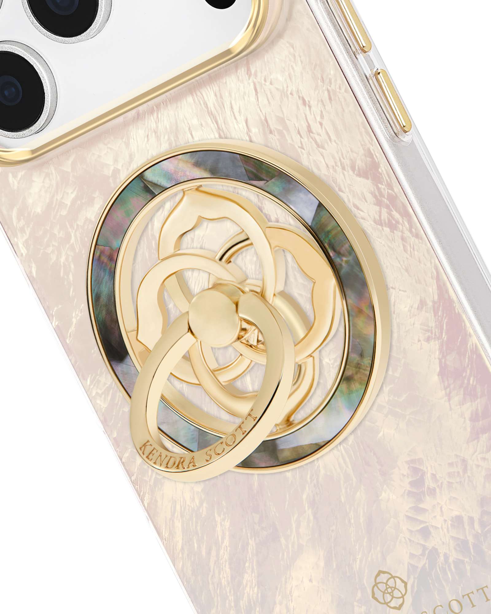 Magnetic Gold Black Mother-of-Pearl Ring Stand