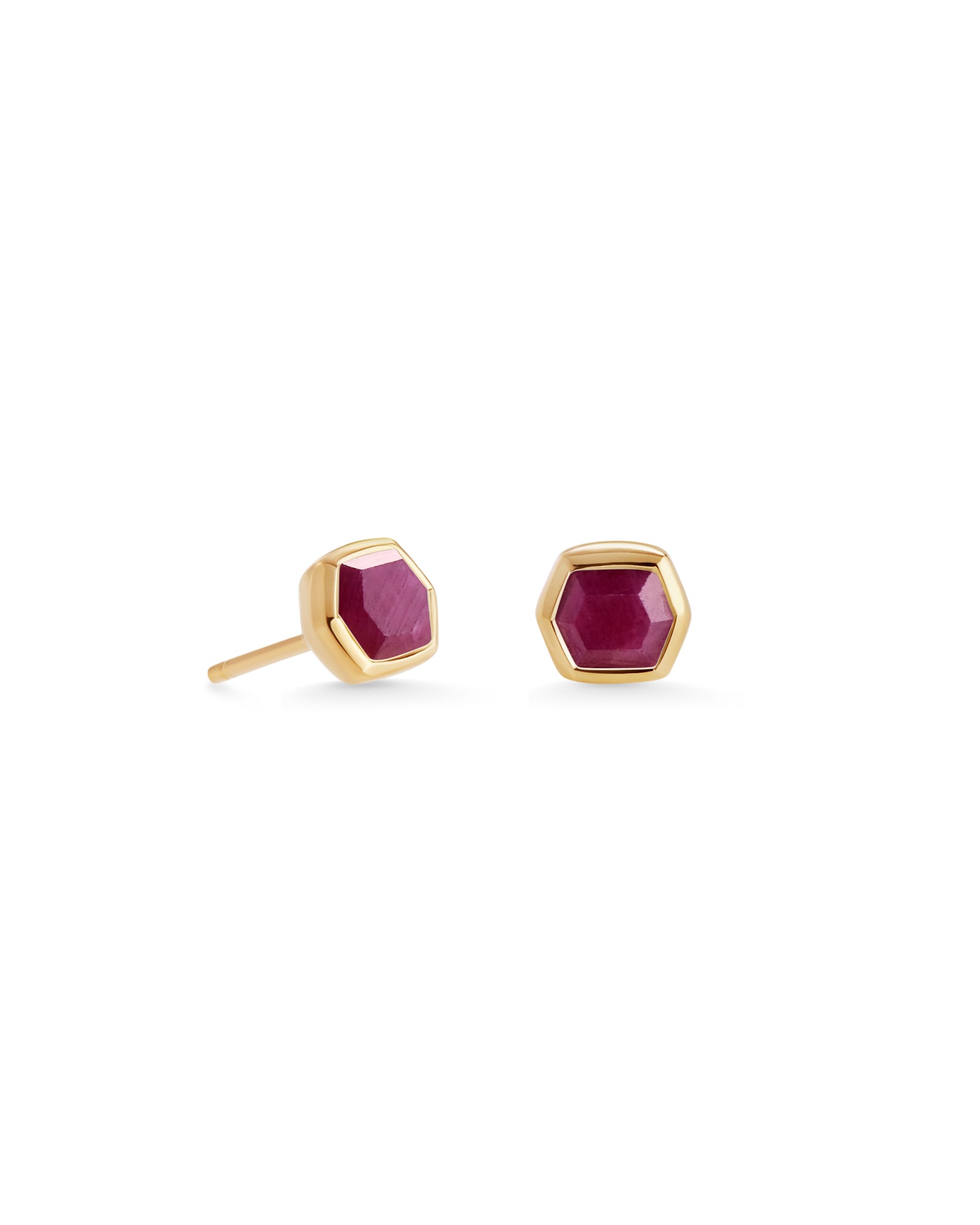 Kendra Scott Davie 18k Gold Vermeil Stud Earrings in | Ruby