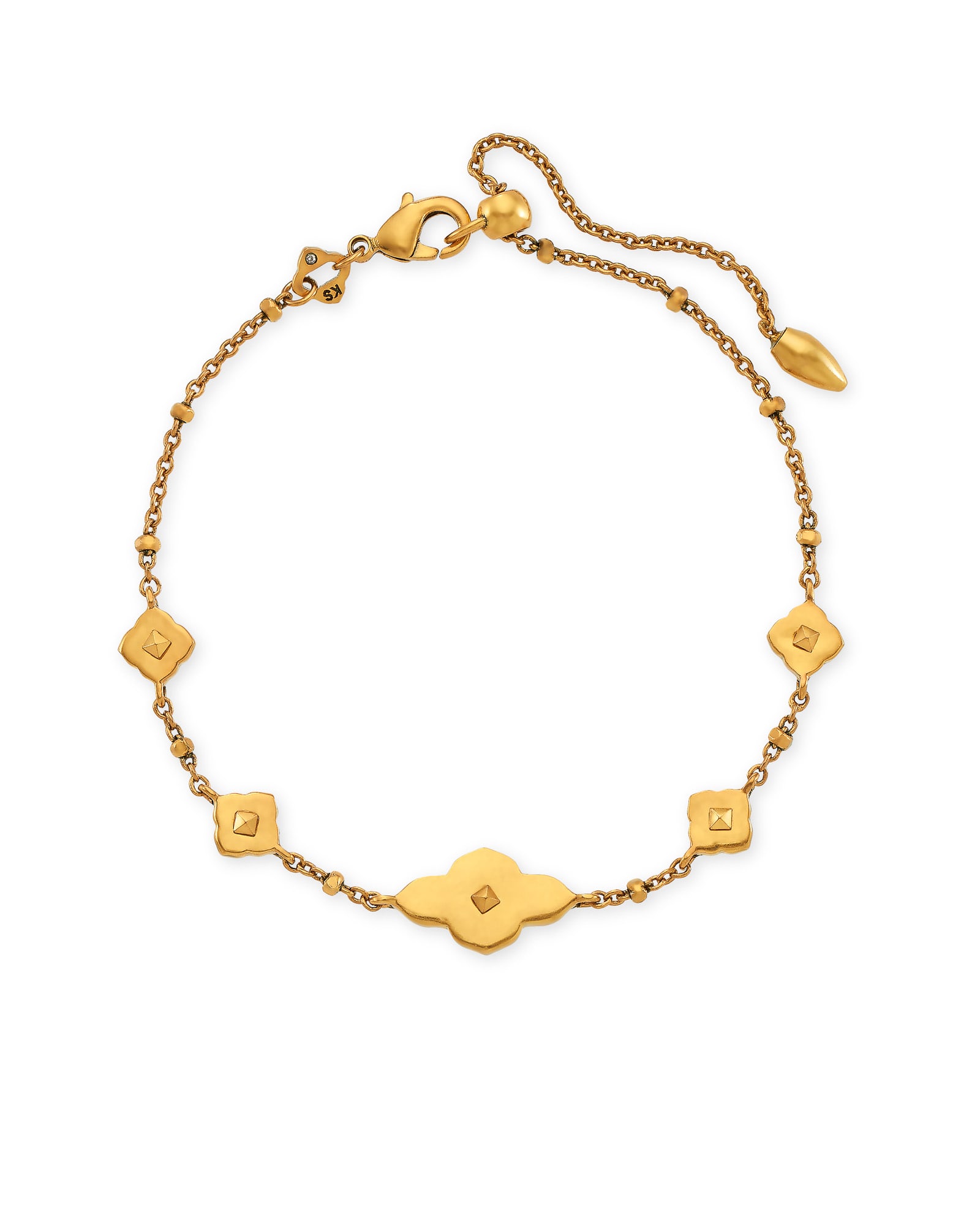 Elaina Gold Adjustable Chain Bracelet in Ivory Pearl • Impressions Online  Boutique