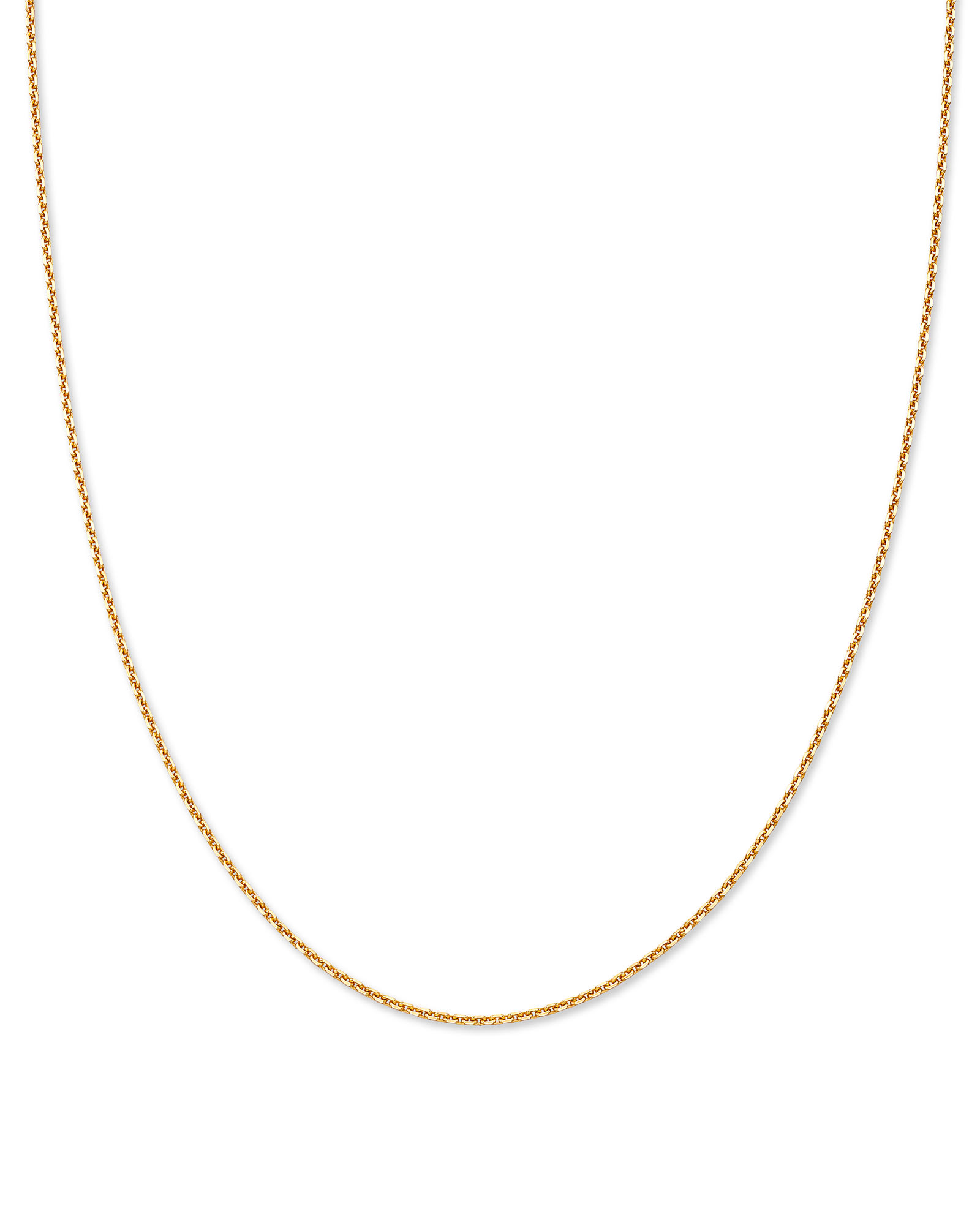 Thin Gold Tone Base Metal Chain - 17 + 3 Extender