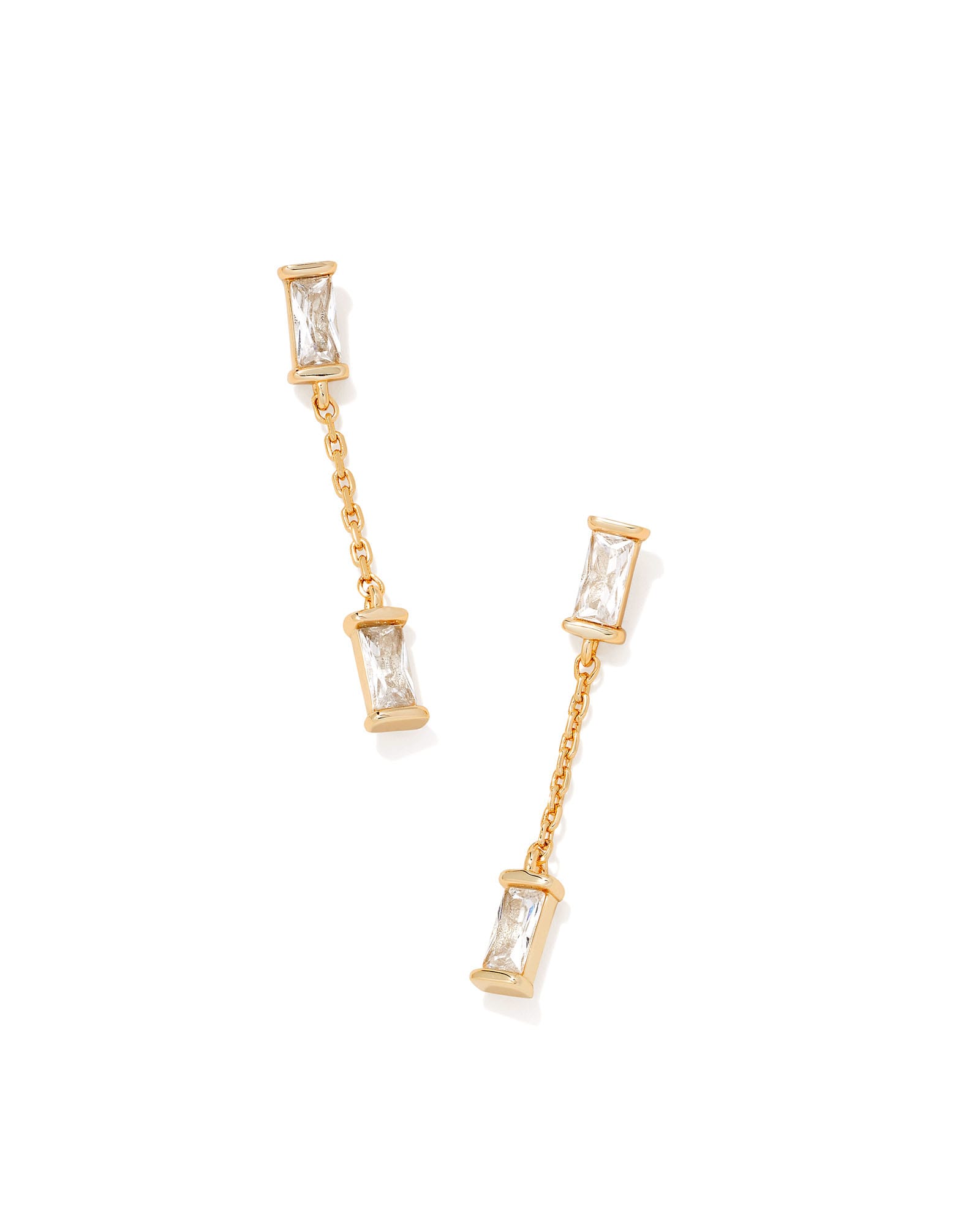 Photos - Earrings KENDRA SCOTT Juliette Gold Drop  in White | Crystal 