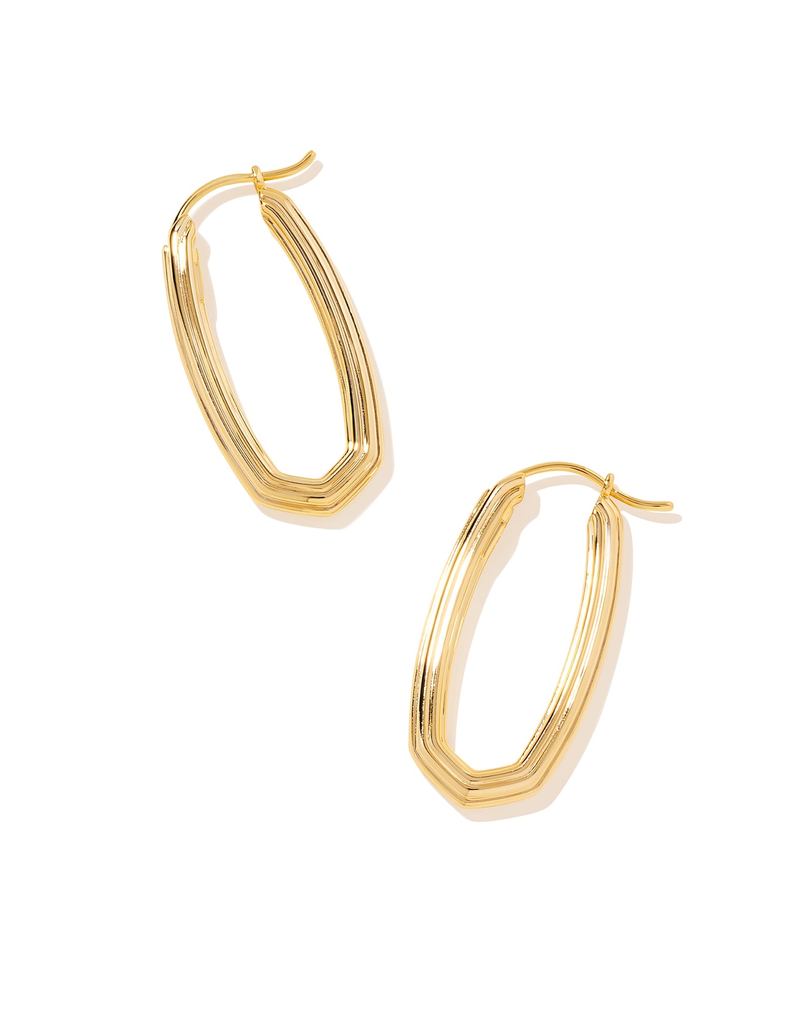 Kendra Scott Heather Hoop Earrings in Gold | Plated Brass