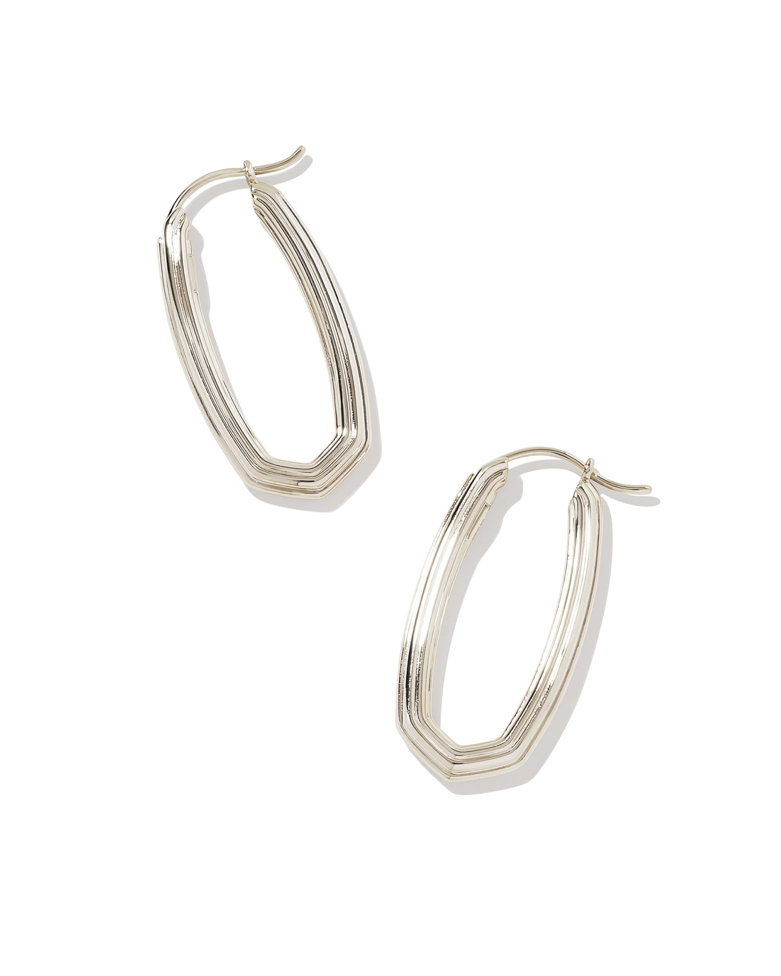 Kendra Scott Heather Hoop Earrings in Silver | Plated Brass/Metal Rhodium