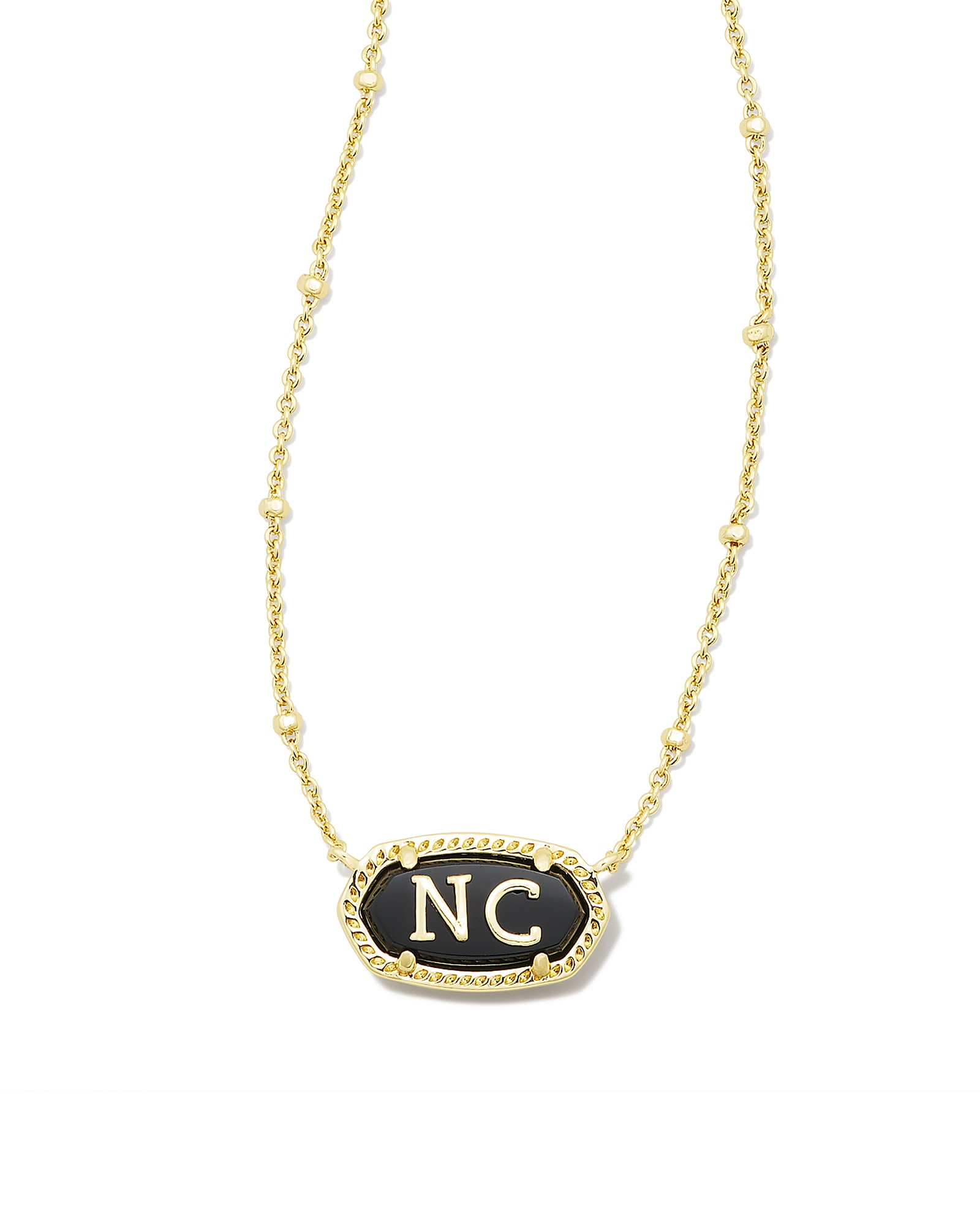 Kendra Scott Elisa Gold North Carolina Necklace in Black | Agate