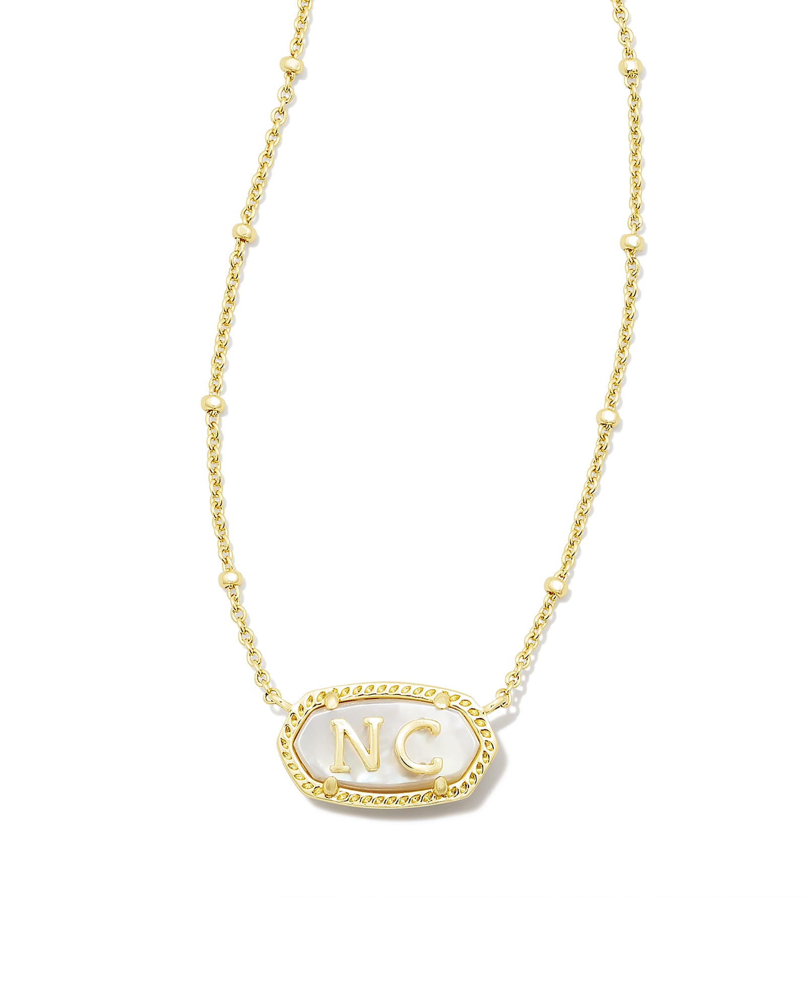 Kendra Scott Elisa Gold North Carolina Necklace in Ivory Mother-of-Pearl | Mother Of Pearl