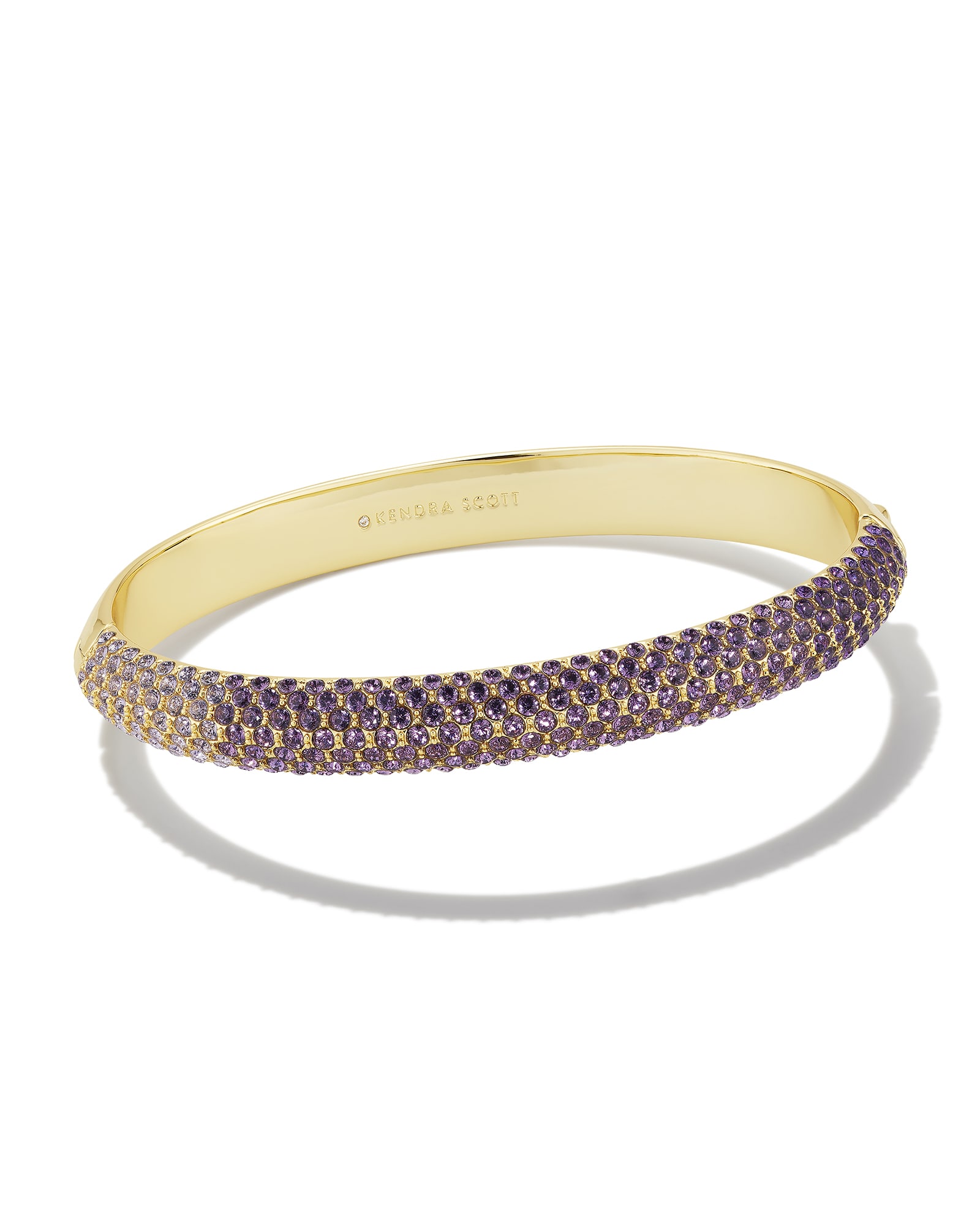 Photos - Bracelet KENDRA SCOTT Mikki Gold Pave Bangle  in Purple Mauve Ombre Mix | C 
