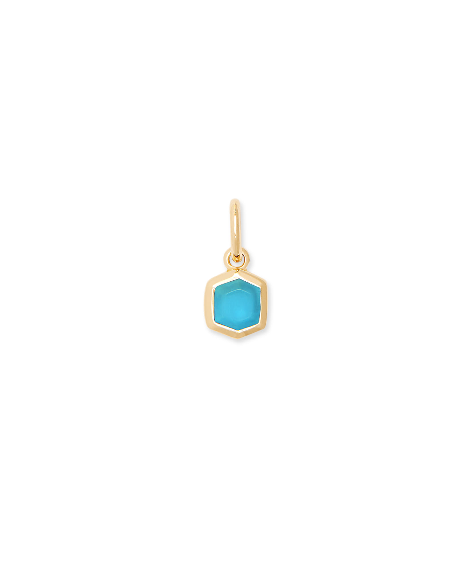 Kendra Scott Davie 18k Gold Vermeil Charm in Turquoise | Genuine Turquoise