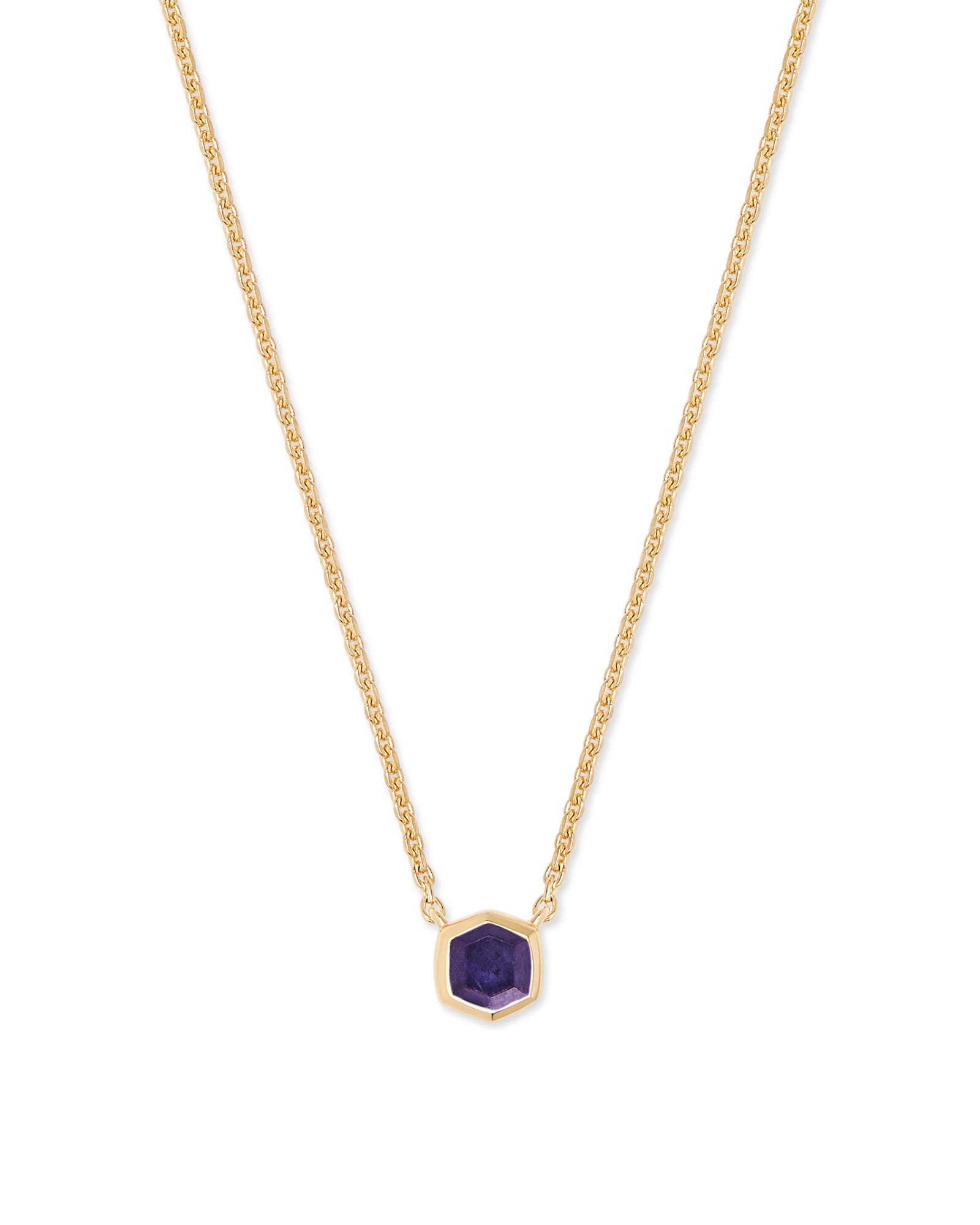 Kendra Scott Davie 18k Gold Vermeil Pendant Necklace in Blue | Iolite