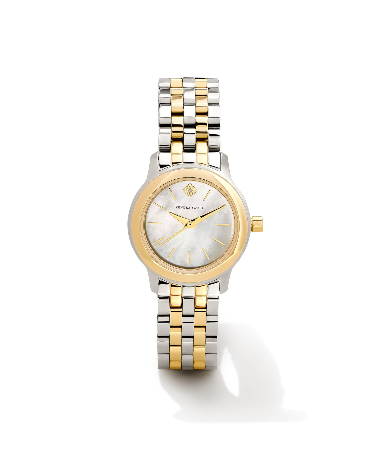 Kendra Scott Alex Two Tone Stainless Steel 28mm Watch in Ivory Mother-of-Pearl | Mother Of Pearl