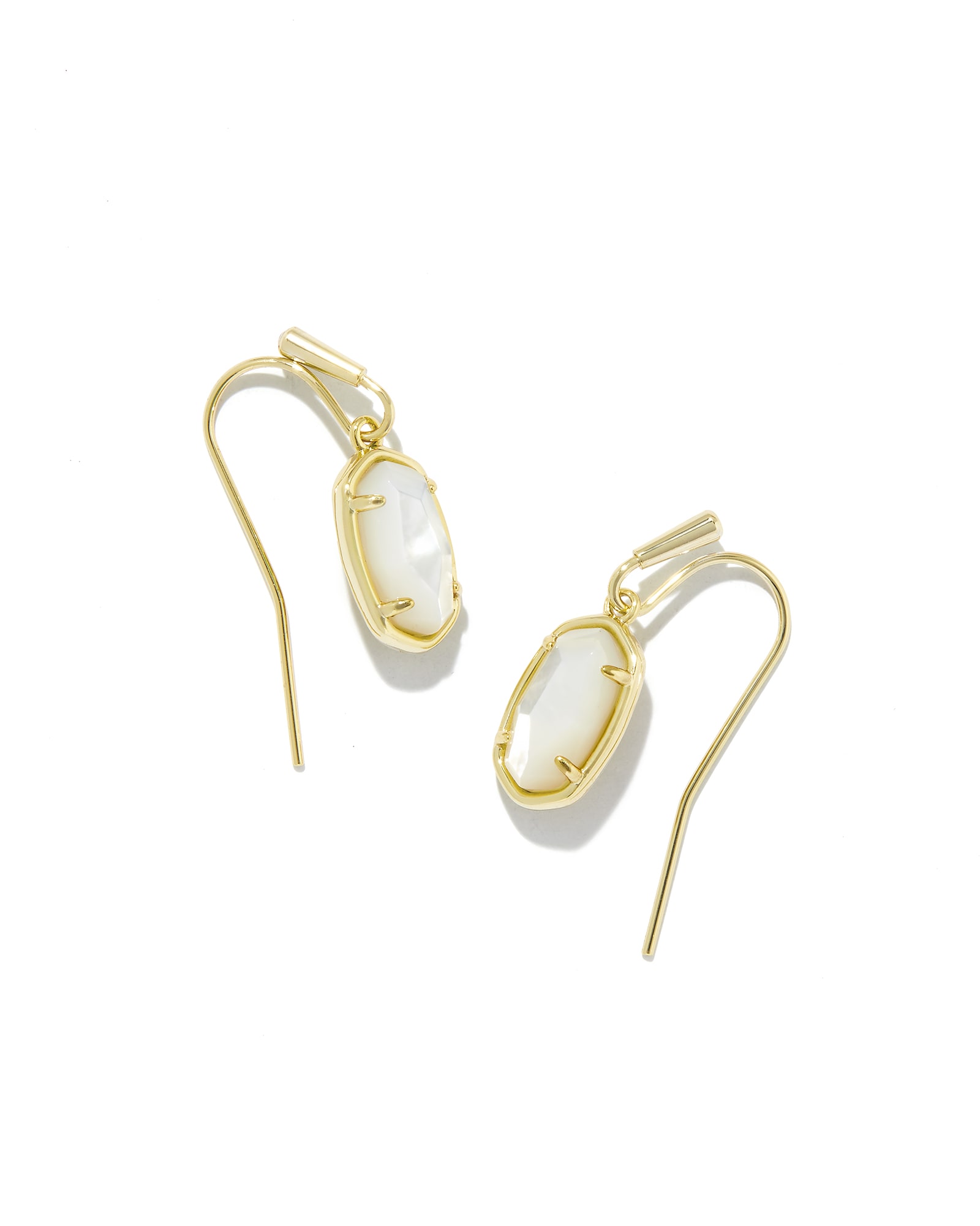 Kendra Scott Grayson Gold Drop Earrings in Ivory Mother-of-Pearl | Mother Of Pearl