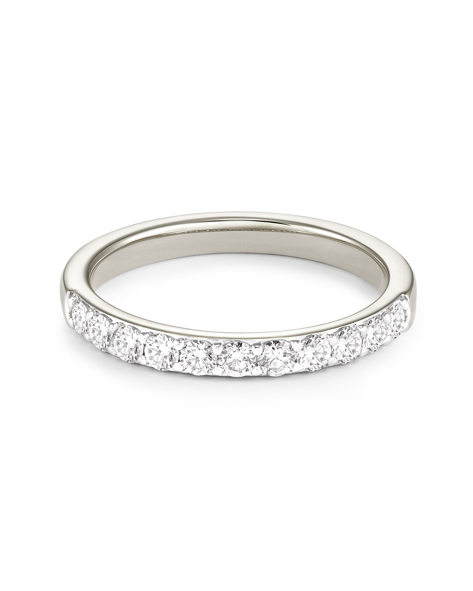 Kendra Scott Raleigh 14k White Gold Band Ring in White Diamond | Diamonds | Size 9