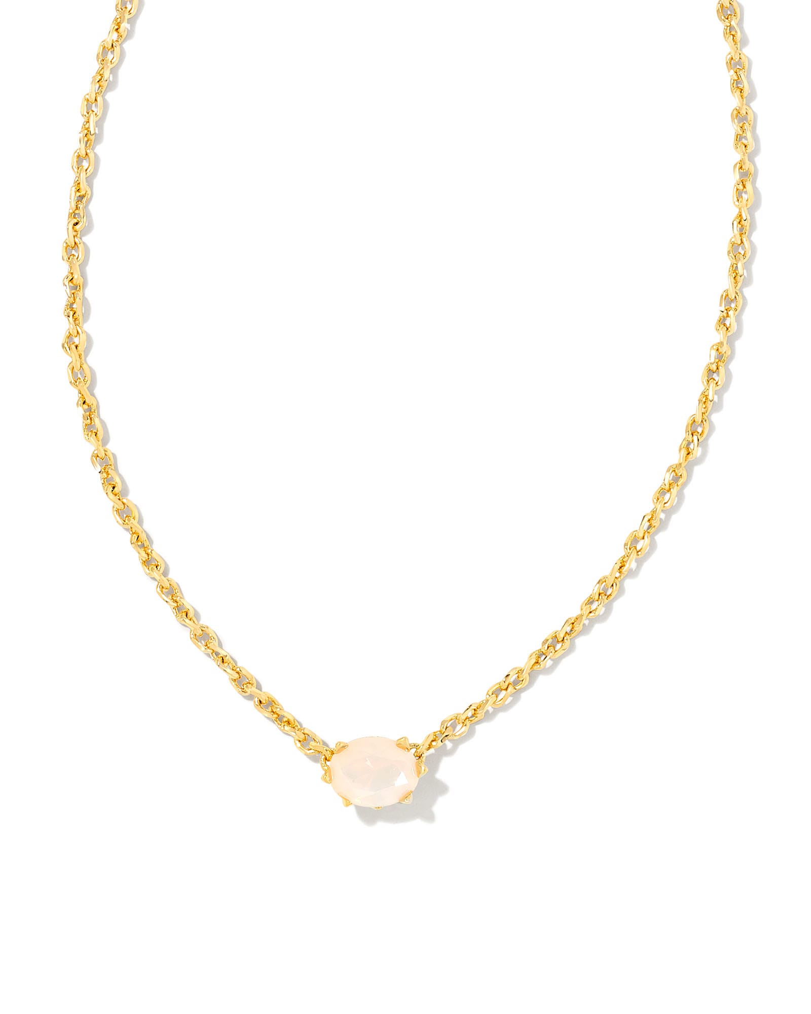 Kendra Scott Cailin Gold Pendant Necklace in Champagne Opal Crystal | Nanogem 277