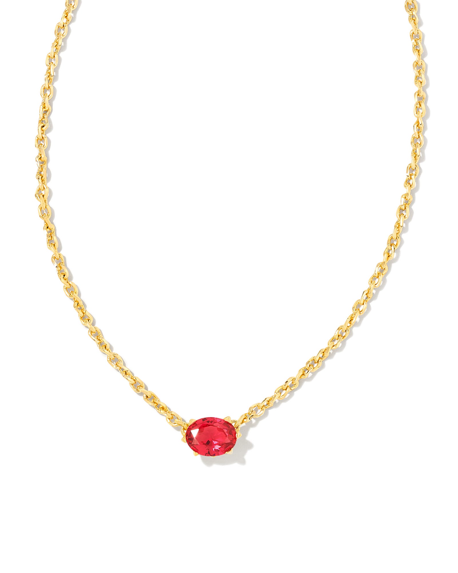 Kendra Scott Cailin Gold Pendant Necklace in Red Crystal | Nanogem 1616