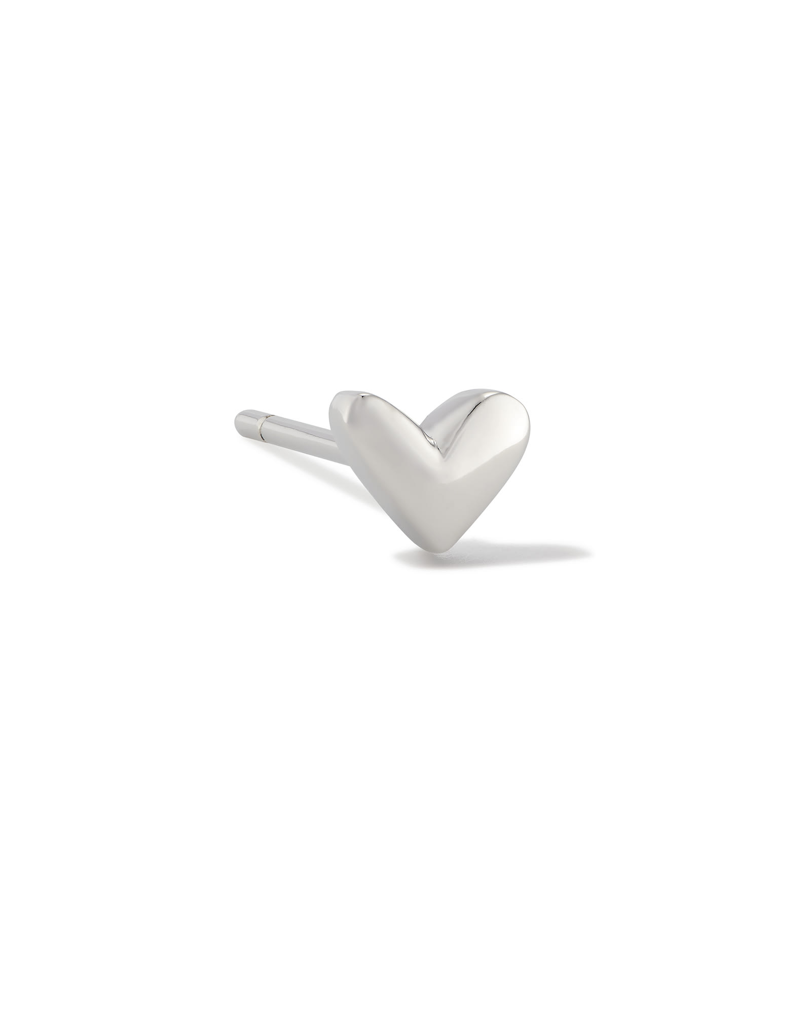 Kendra Scott Haven Heart Single Stud Earring in Silver | Metal