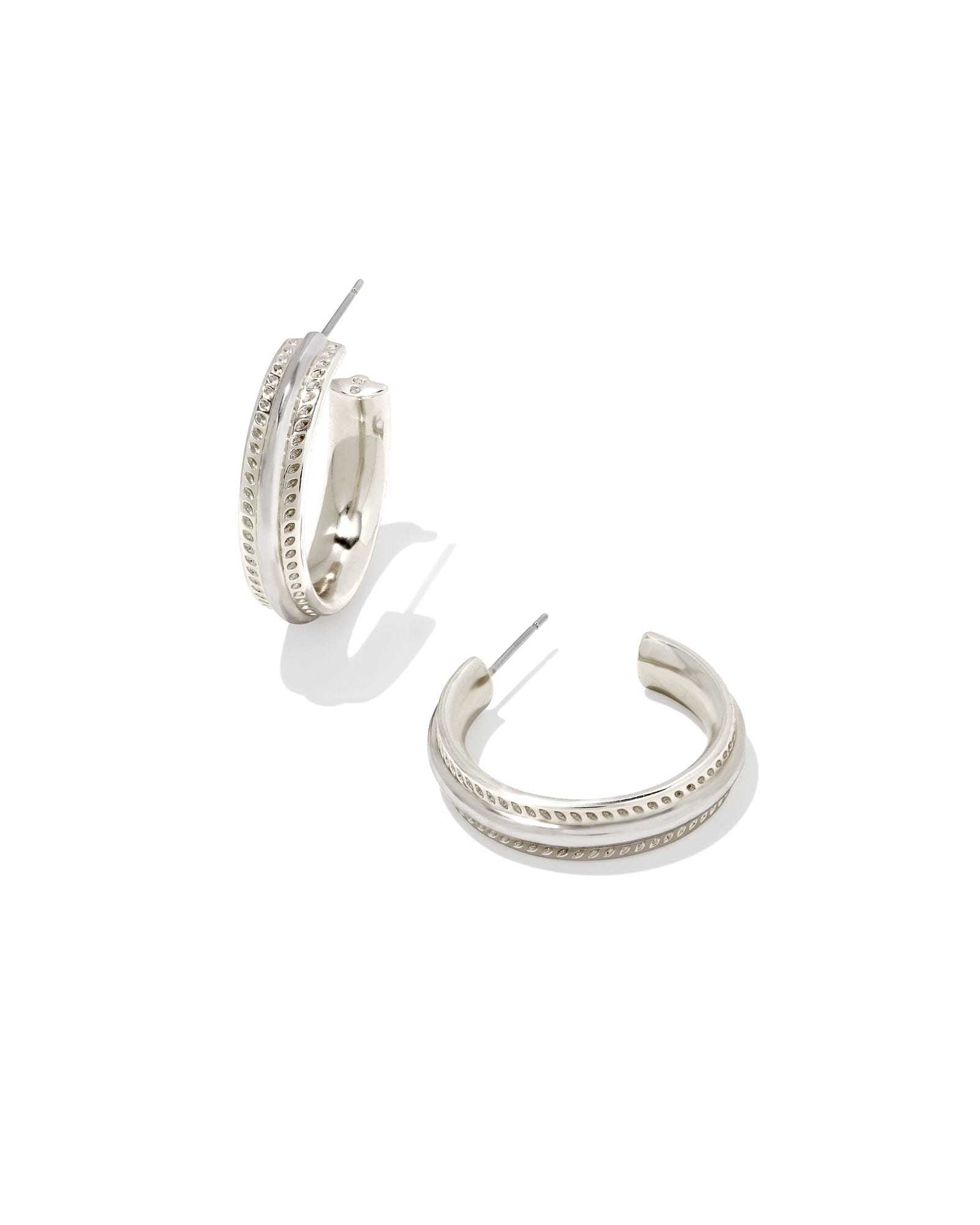 Kendra Scott Merritt Hoop Earrings in Silver | Plated Brass/Metal Rhodium