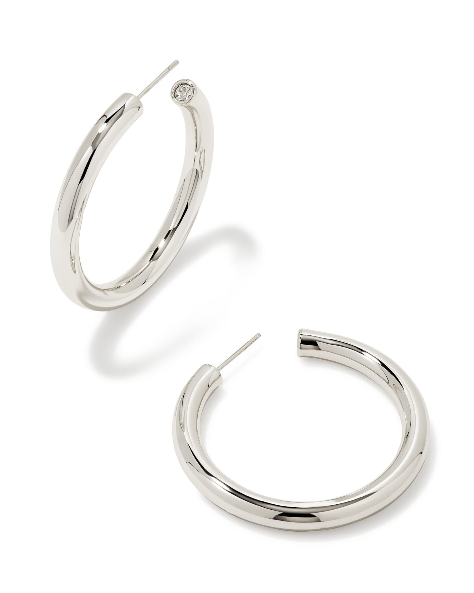 Kendra Scott Colette Large Hoop Earrings in Silver | Metal