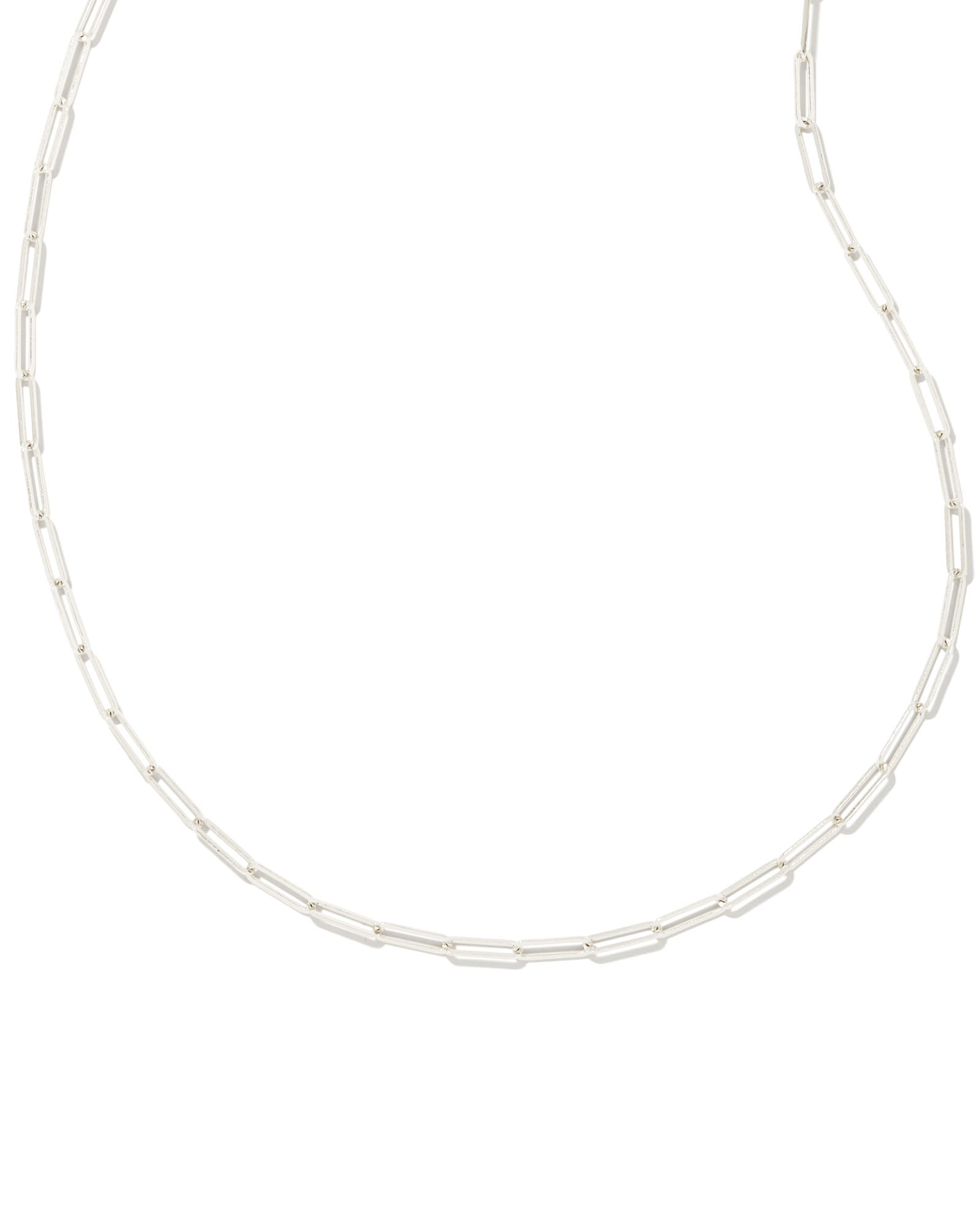 Kendra Scott Courtney Paperclip Necklace in Silver | Metal