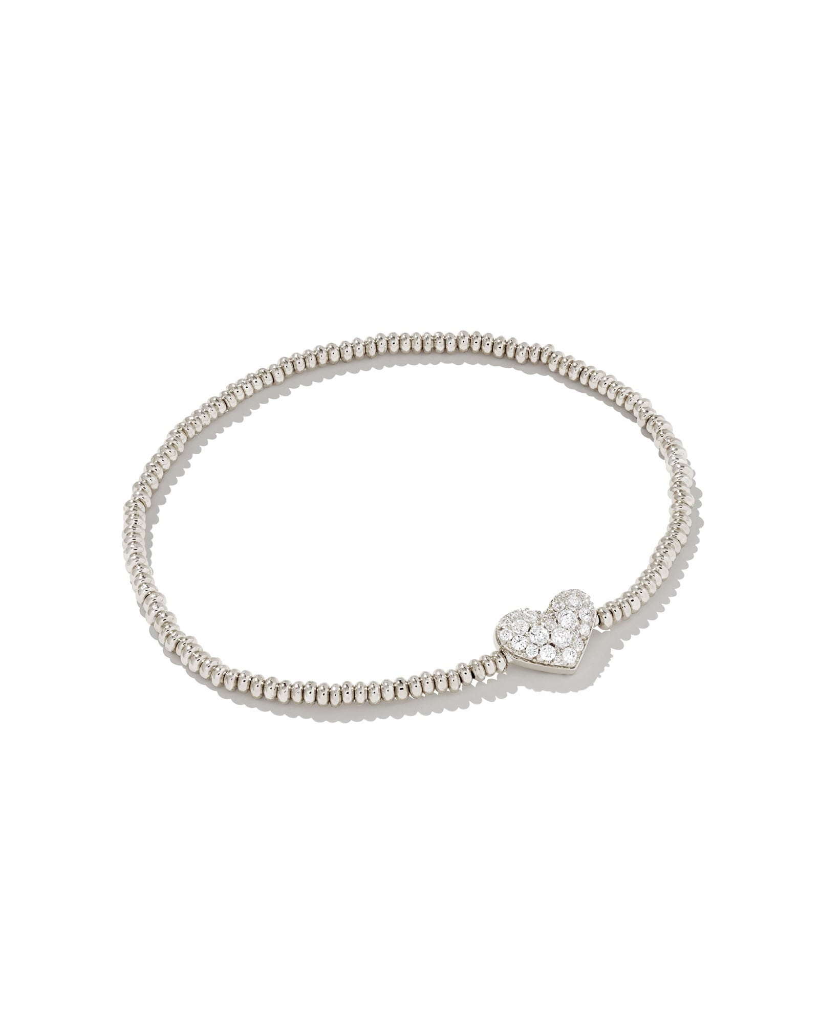 Double Initial Crystal Bracelet - Silver