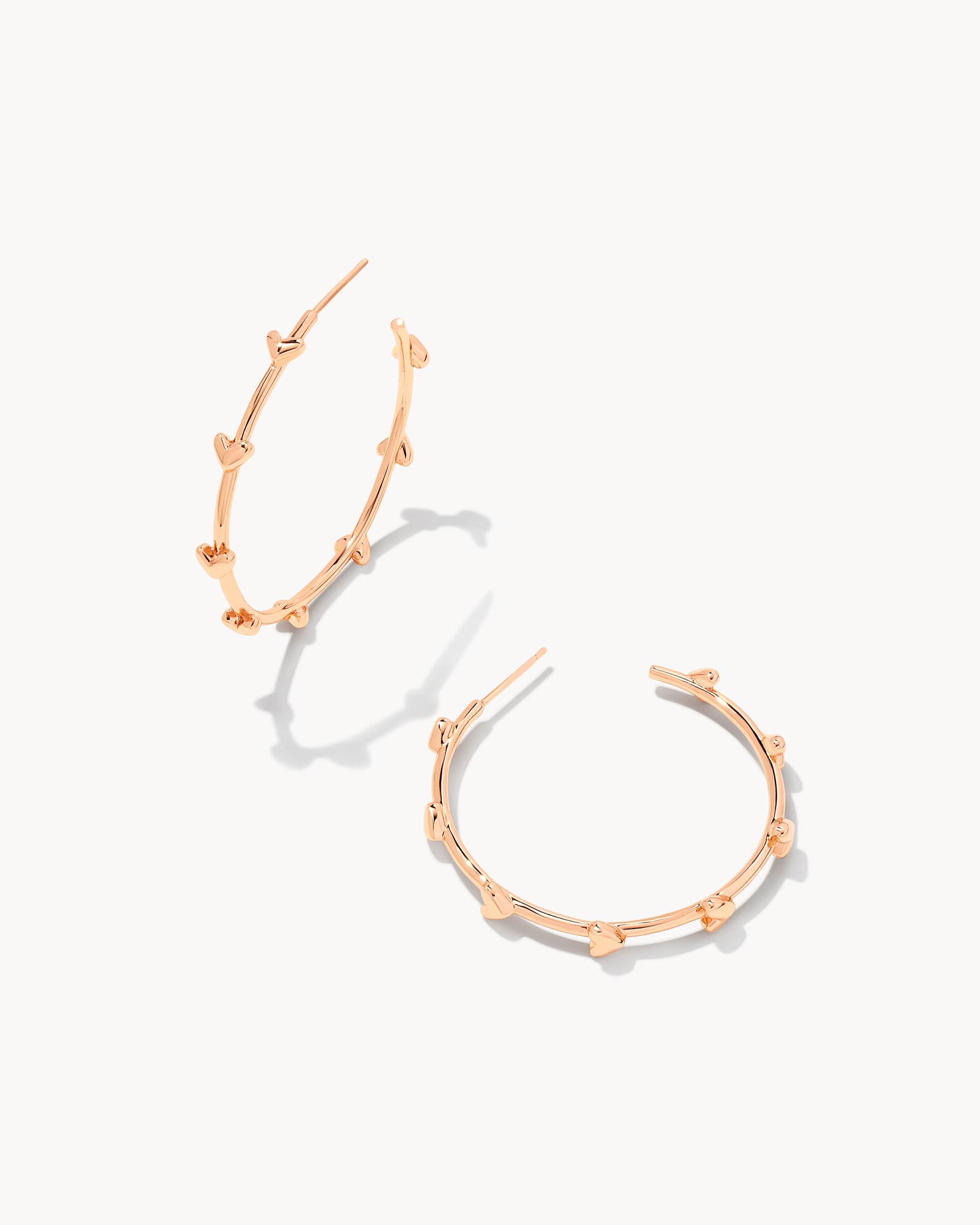 Kendra Scott Haven Heart Hoop Earrings in Rose Gold | Plated Brass