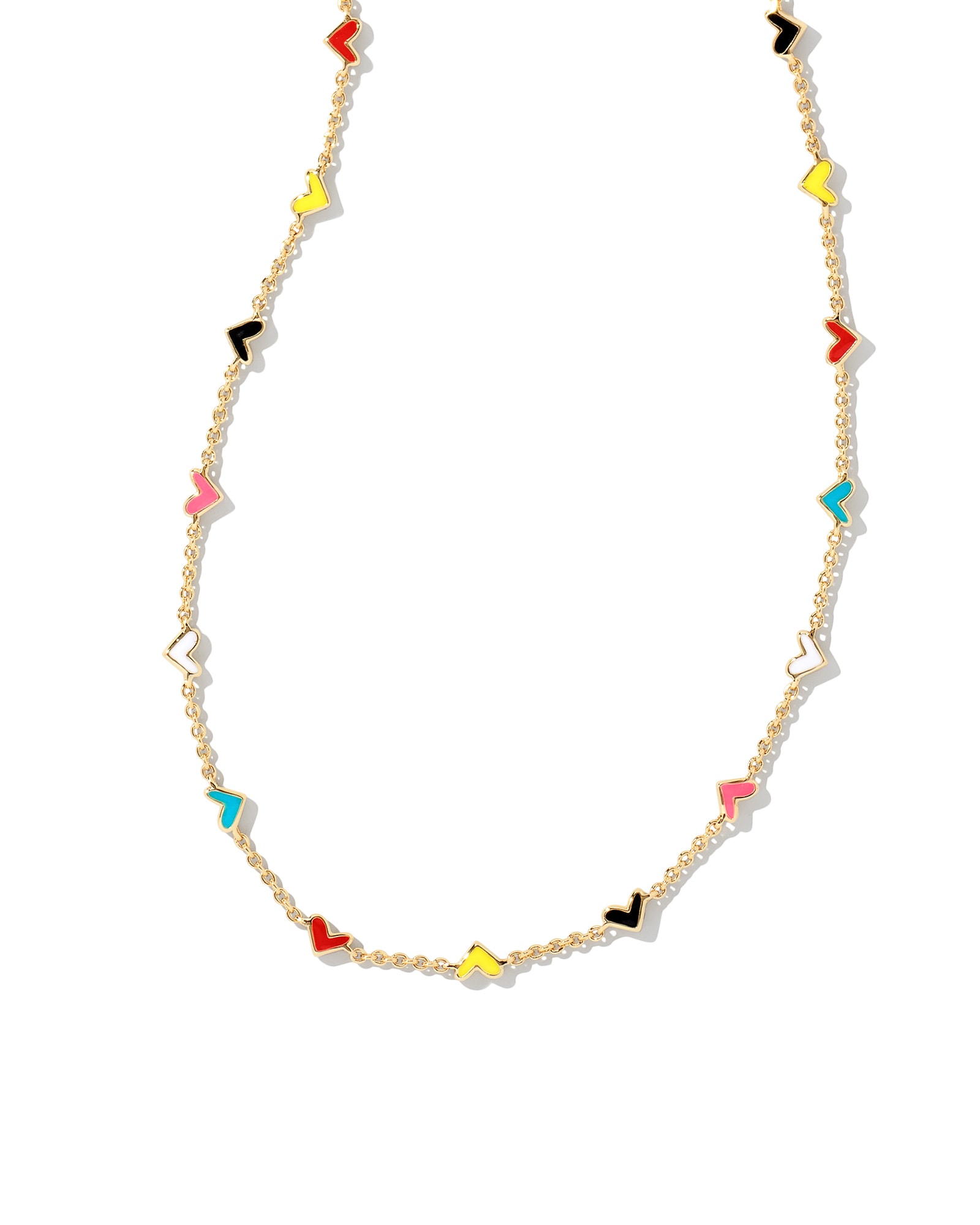 Photos - Pendant / Choker Necklace KENDRA SCOTT Haven Heart Gold Strand Necklace in Multi Mix | Enamel 