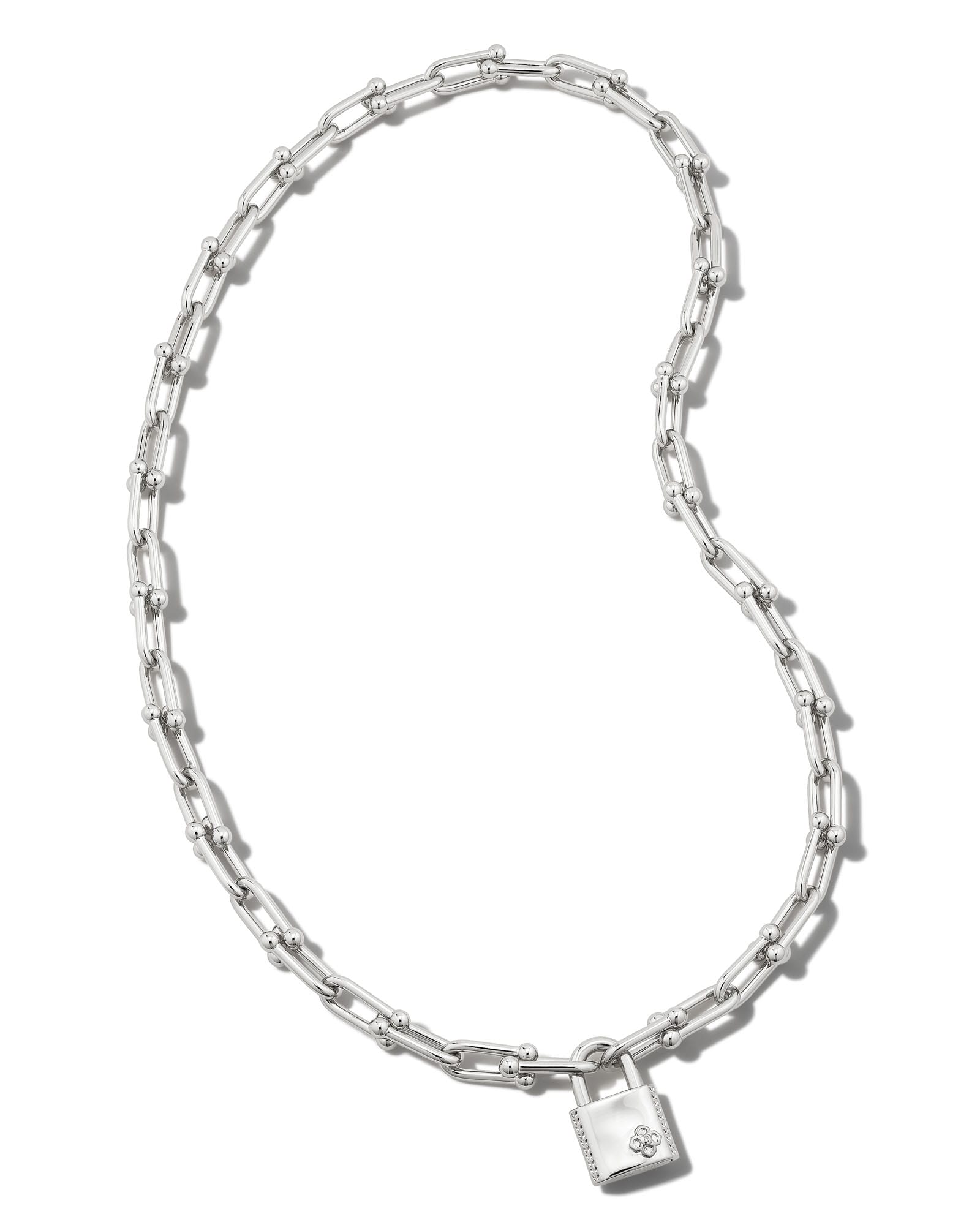 Blair Silver Jewel Chain Necklace in White Crystal